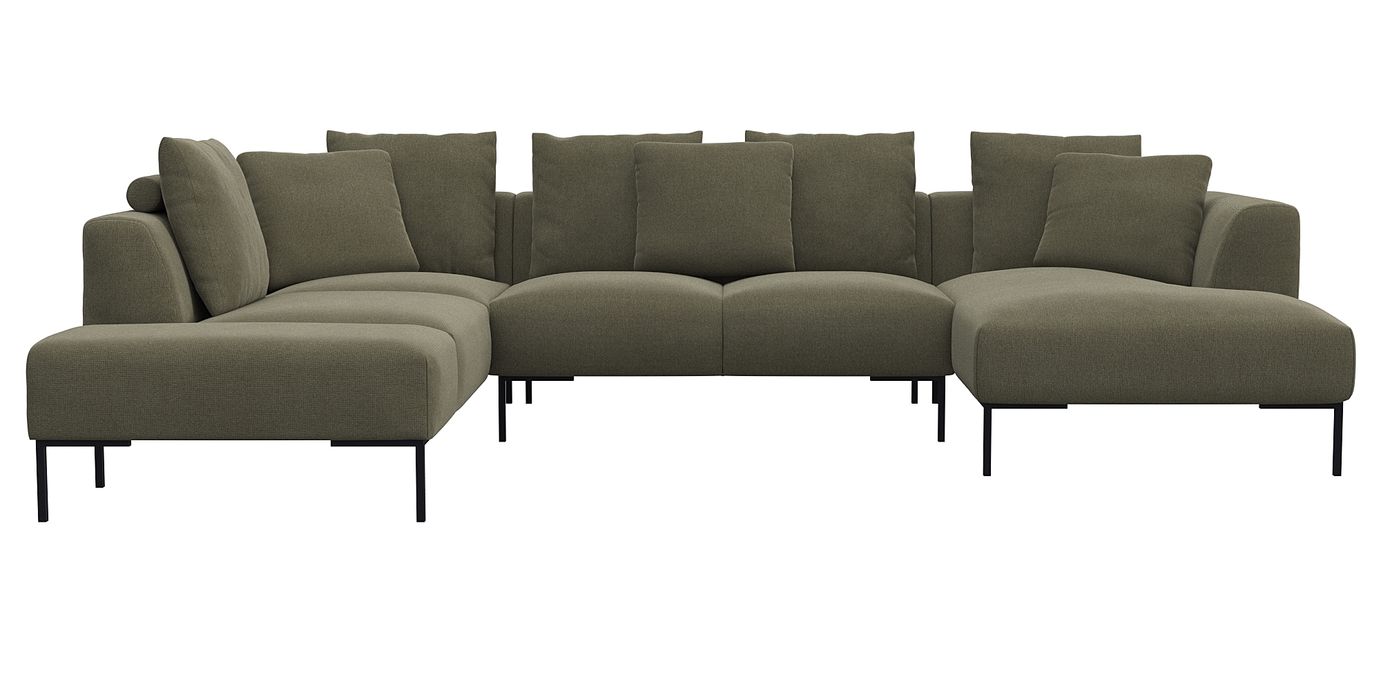 FLEXLUX Ecksofa "Sava U-Form, bequem und komfortabel durch den hochwertigen günstig online kaufen