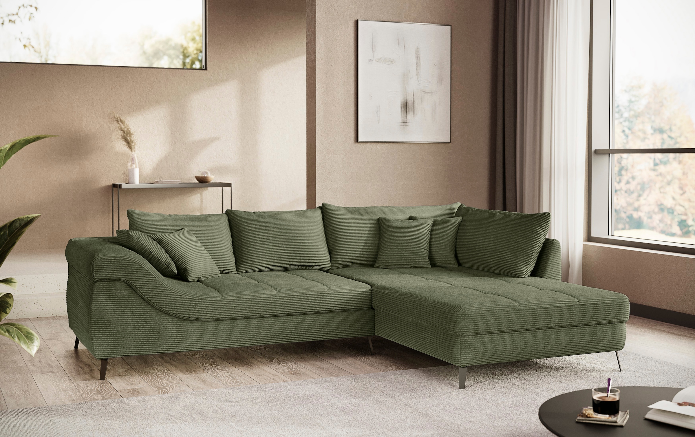 Mr. Couch Ecksofa »Portofino, L-Form«, Mit Kaltschaumpolsterung, bis 140 kg belastbar
