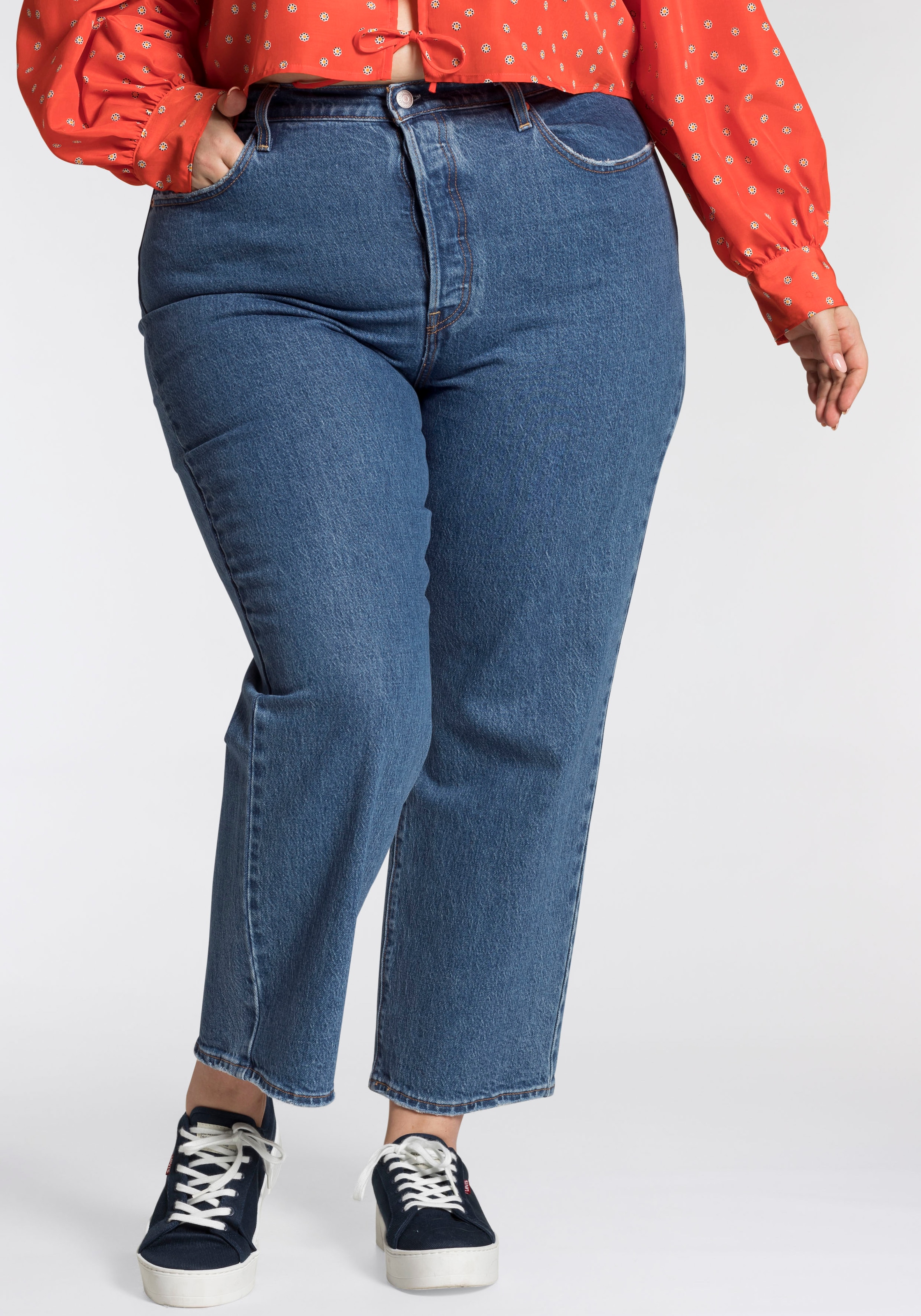 ribcage straight ankle jeans plus size