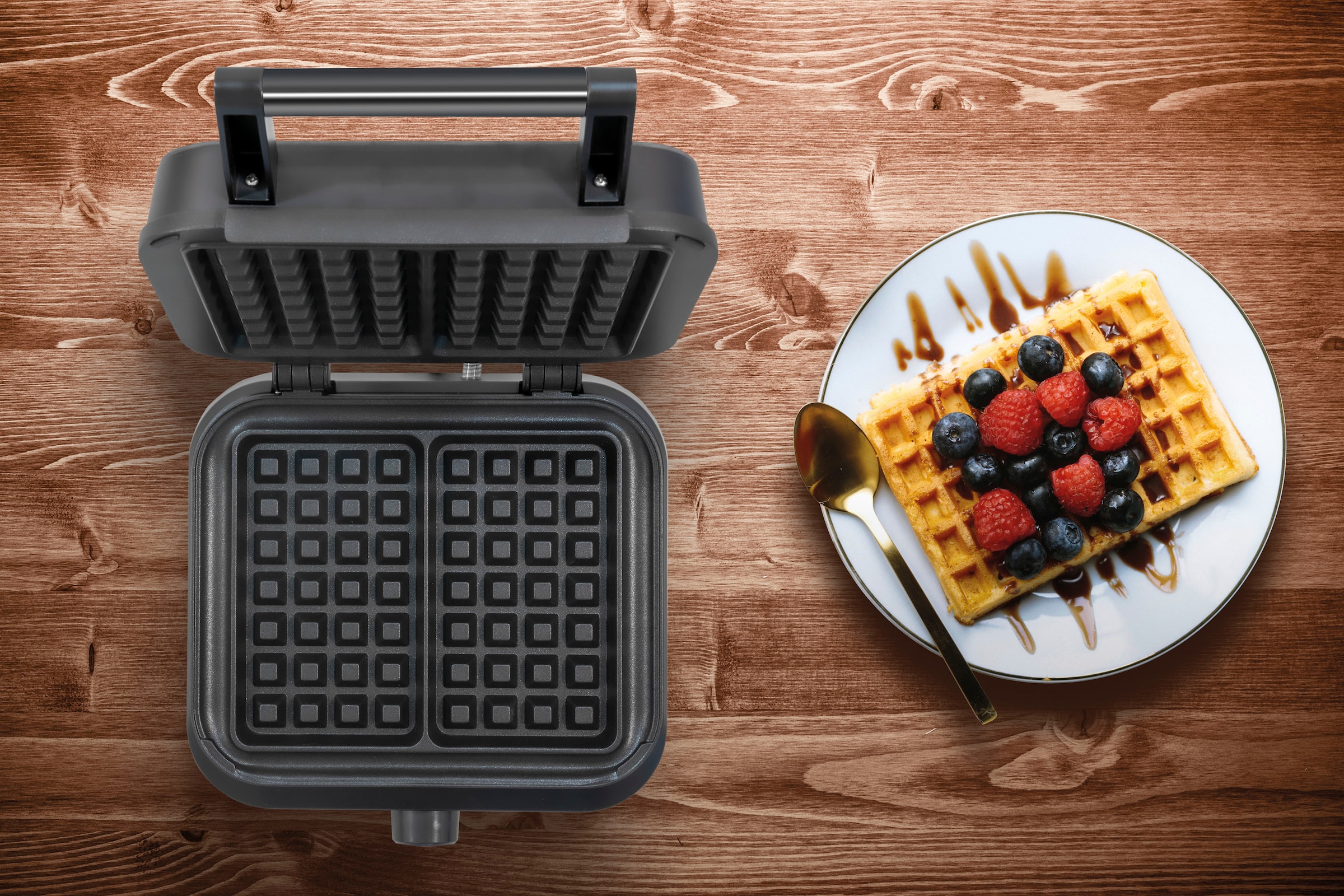 Unold Waffeleisen »48275«, 1500 W, Belgisches Waffeleisen Brüssel