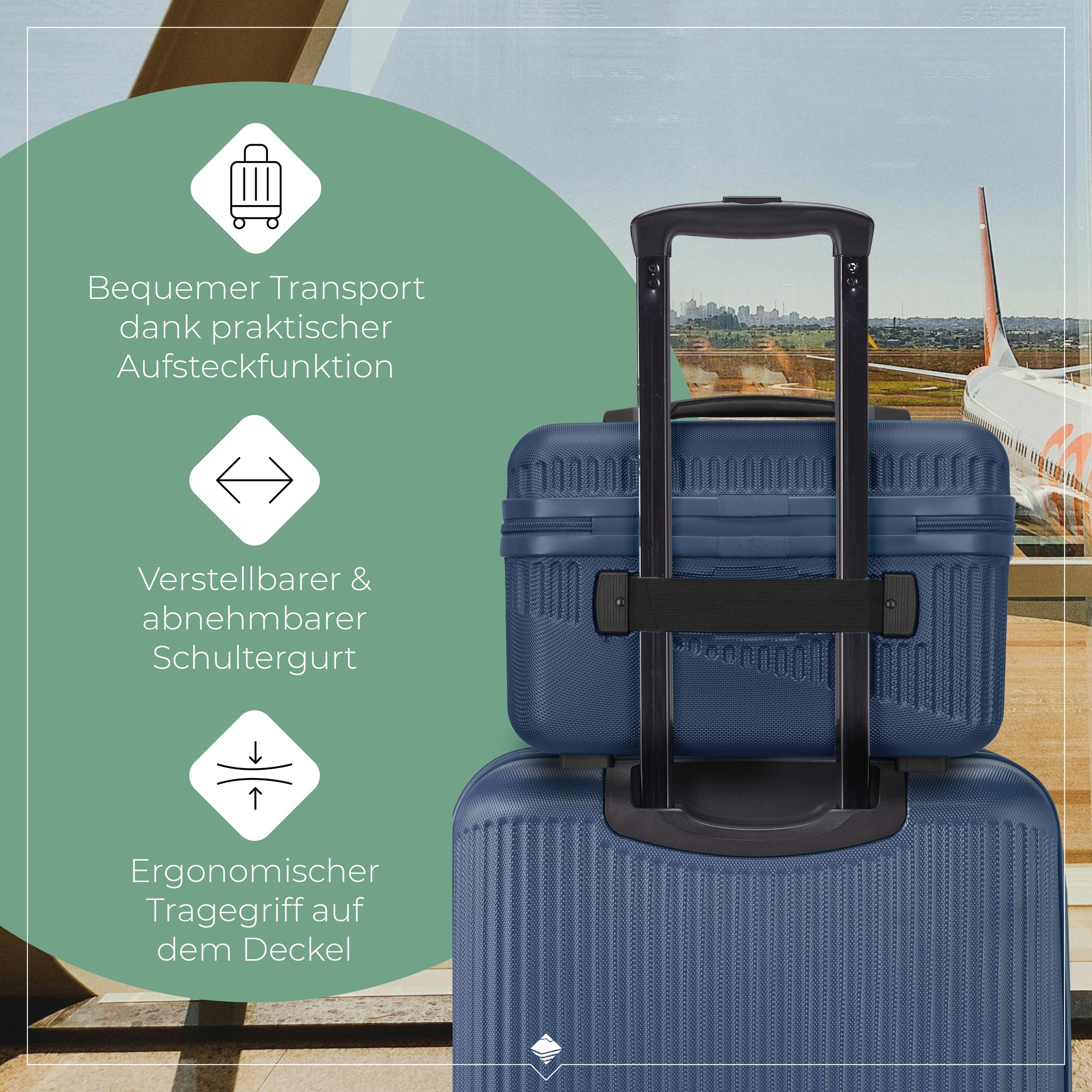 travelite Beautycase »BALI«, Kosmetikkoffer mit Aufsteck -und Organizerfunktion