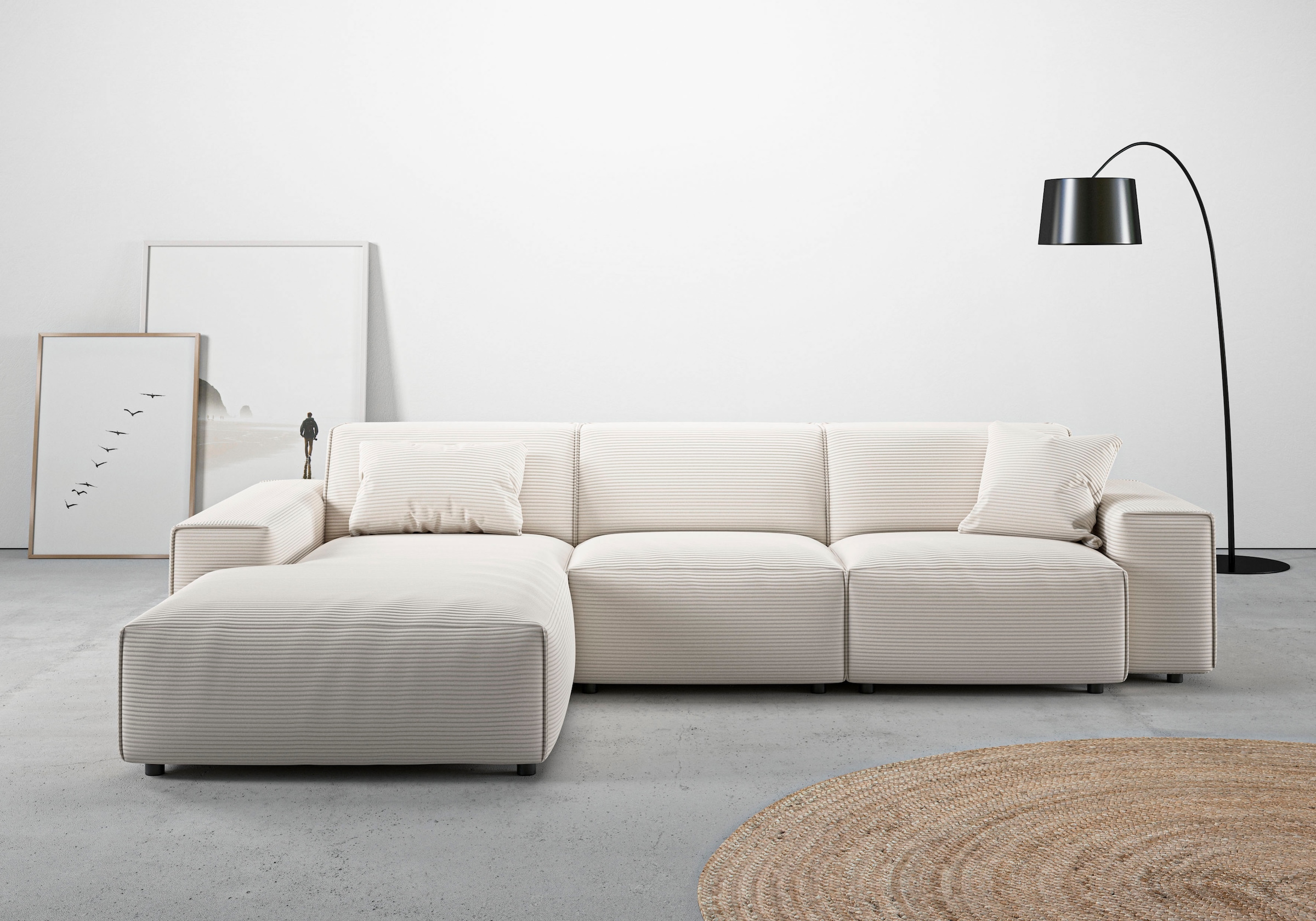 andas Ecksofa "Glimminge auch in Breitcord, Feincord, Bouclé + Easy care-Be günstig online kaufen