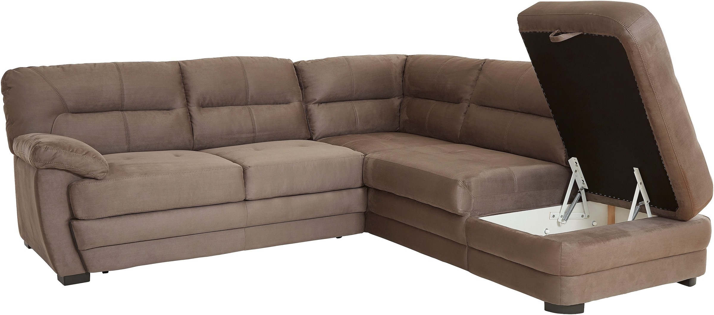 COTTA Polstergarnitur »Royale L-Form«, (Set), Set bestehend aus: Ecksofa & Hocker