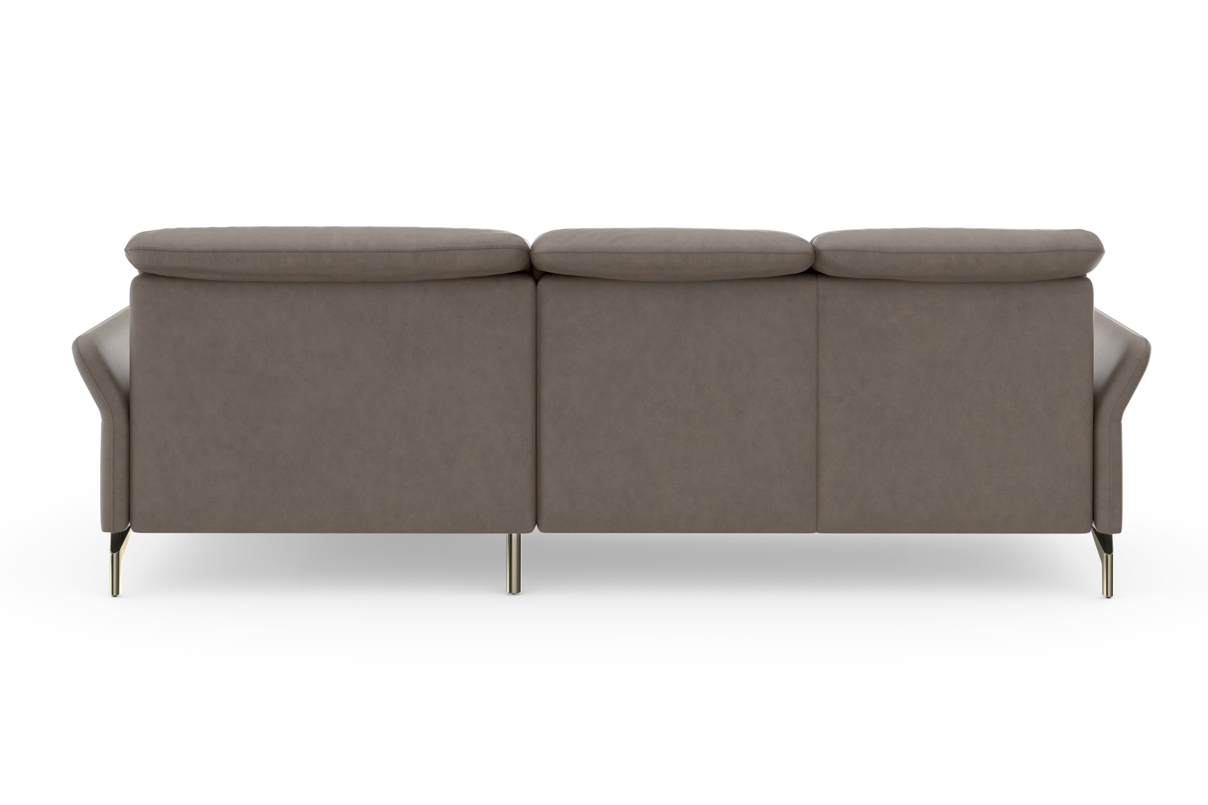 sit&more Ecksofa »Fashion L-Form«, wahlweise mit Kopfteilverstellung, Vorziehsitz, motorisch, Nickelfüße