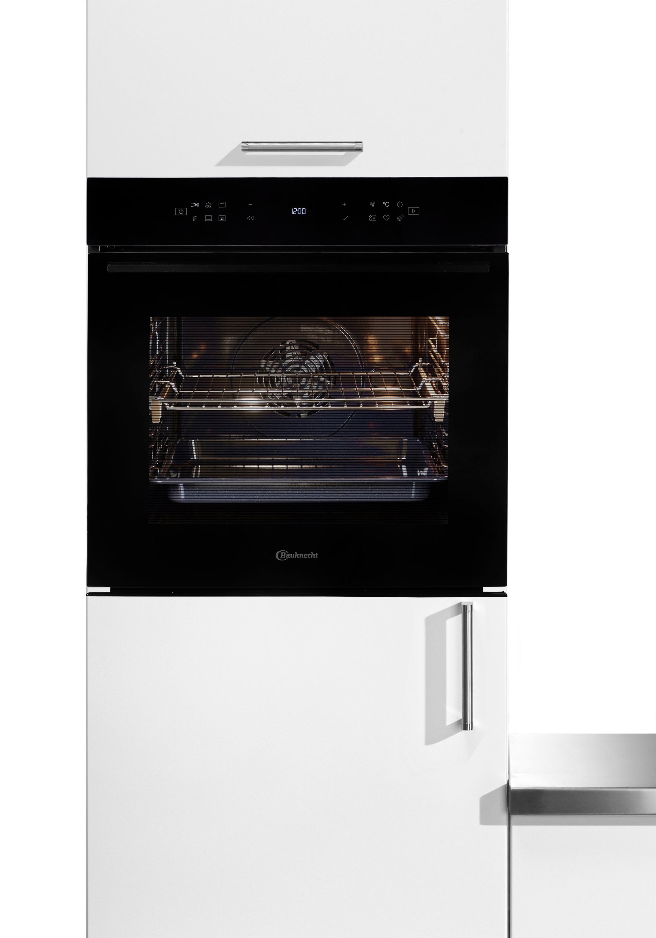 BAUKNECHT Einbaubackofen "BBI78PT1SK", Energieeffizienz: A+ (A+++-D), schwarz, B:60cm, Backöfen, 310C Pizza-Funktion – wie frisch aus dem Steinofen, AirFry-Funktion, Einbaubackofen 2