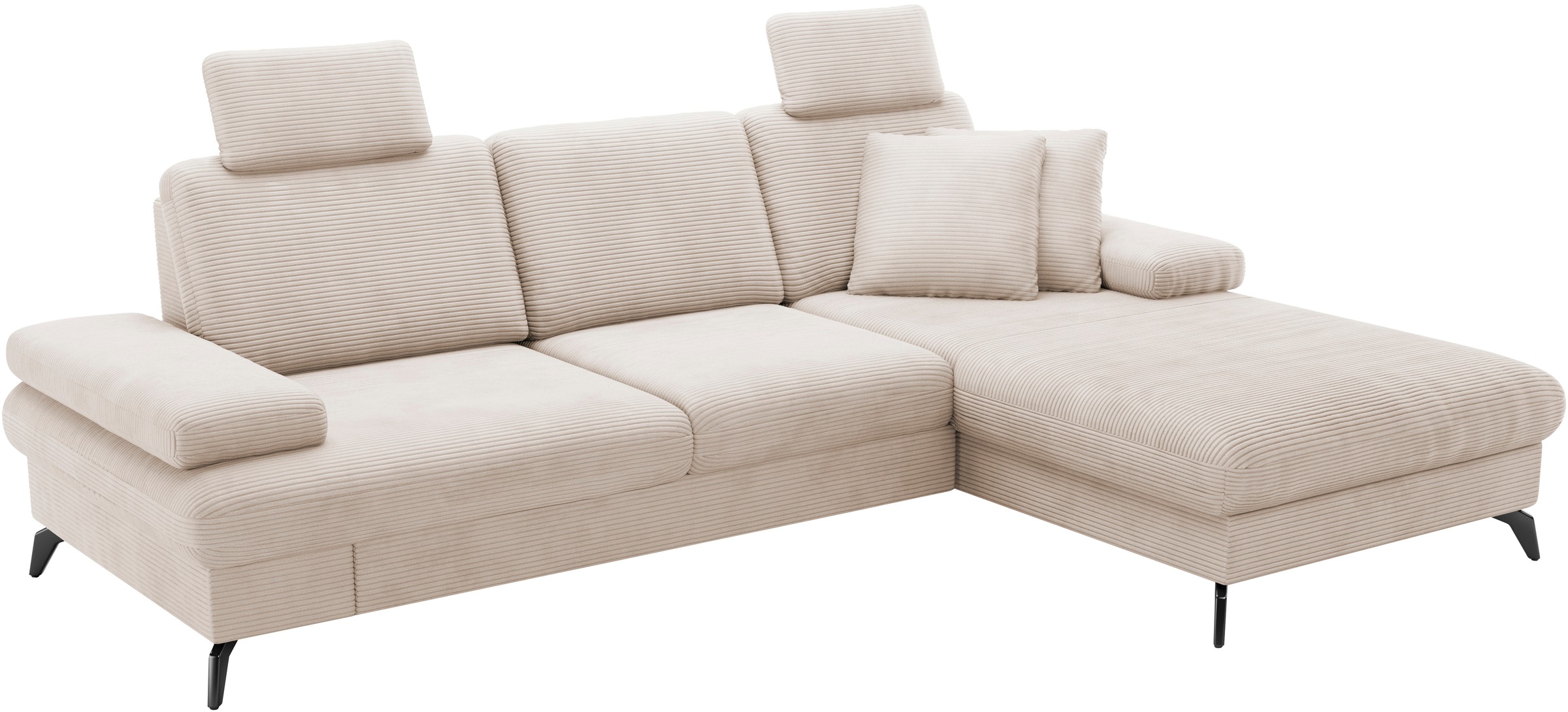 sit&more Ecksofa »Morris Jubi, L-Form«, inkl. Armteilfunktion und 1 Zierkissen, wahlweise mit Bettfunktion