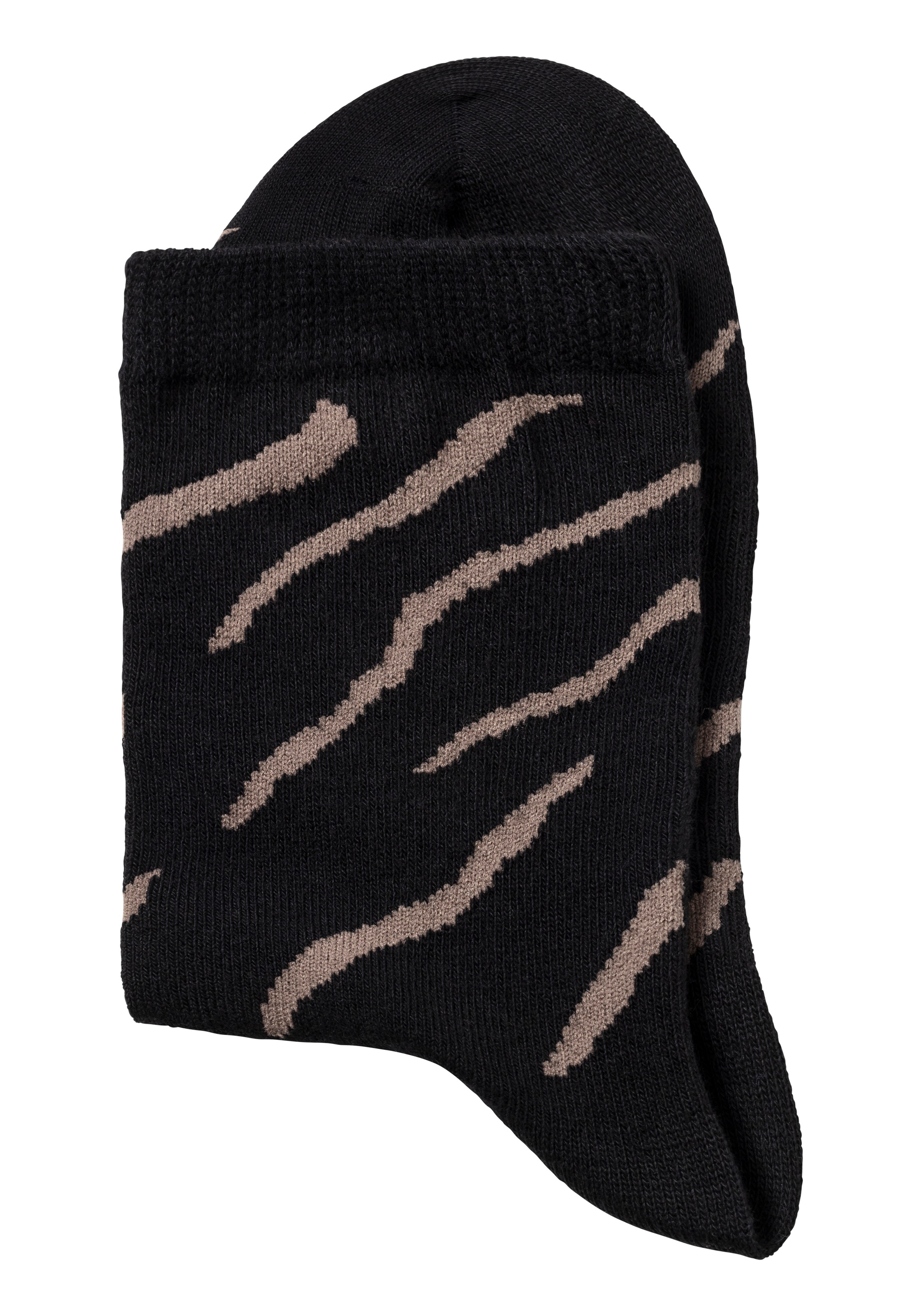 LASCANA Basicsocken, (Set, 4 Paar), uni und mit animal Design