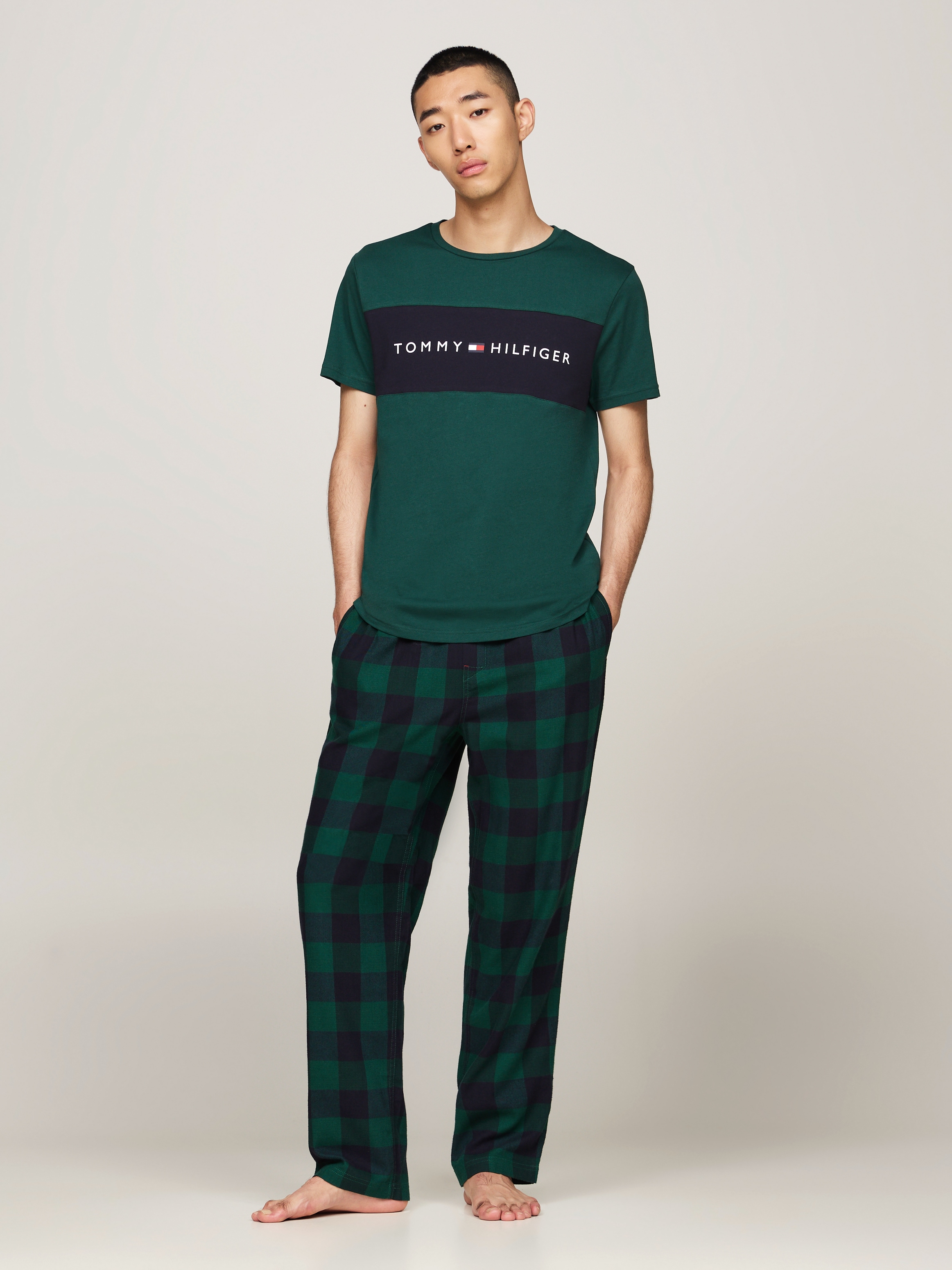 Tommy Hilfiger Underwear T-Shirt »SS T-SHIRT BLOCK LOGO«, mit Farbeinsatz, mit Logoschriftzug