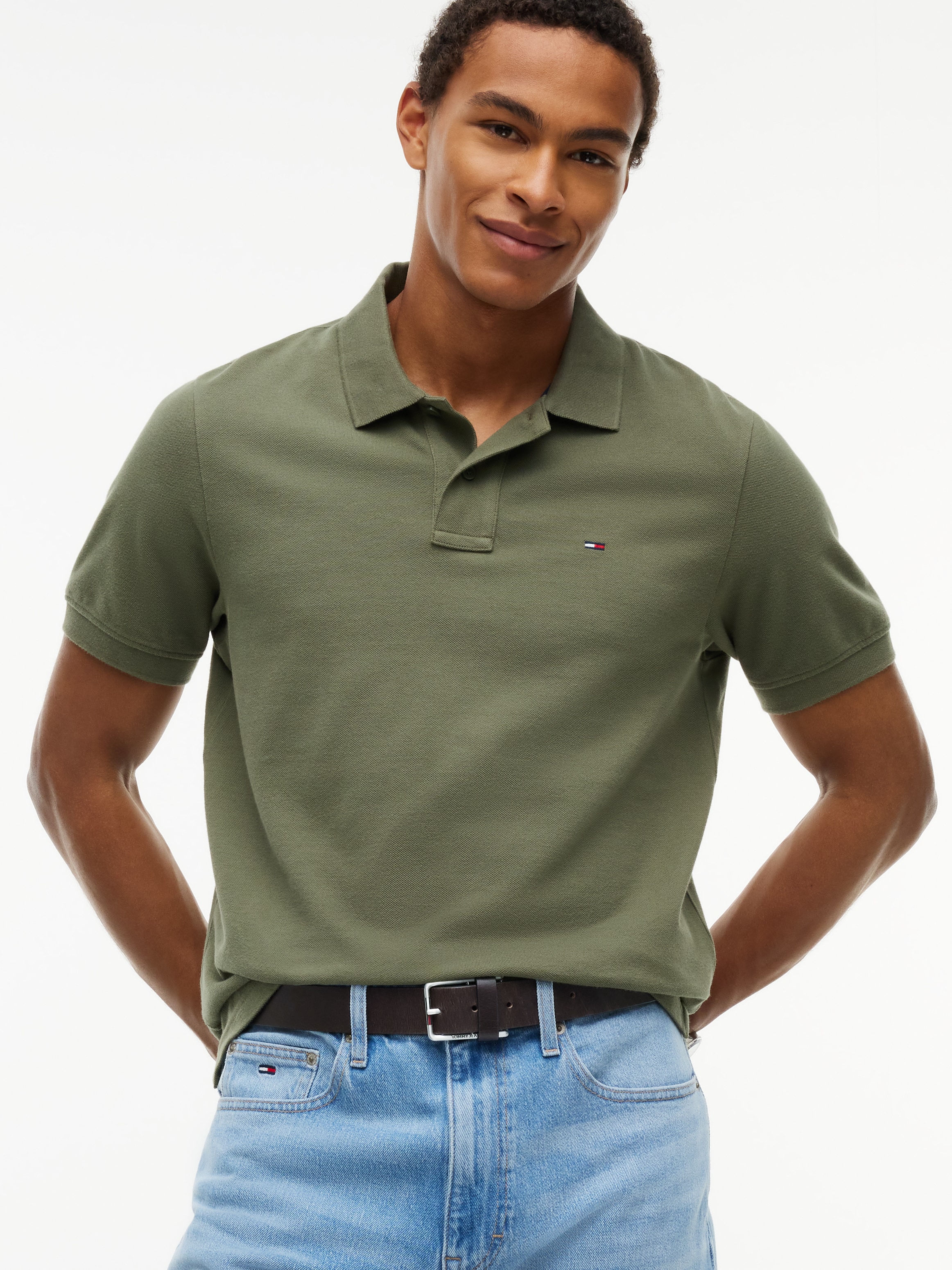 Tommy Jeans Ledergürtel "TJM AUSTIN 3.5" Größenverstellbar mit Label-Details an der Schließe
