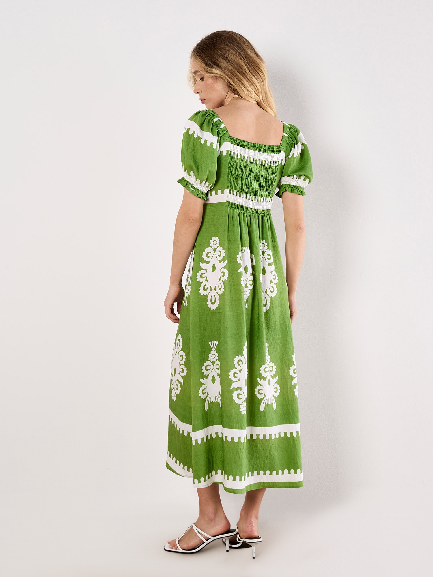 Apricot Druckkleid »Midikleid« mit tollem Ausschnitt