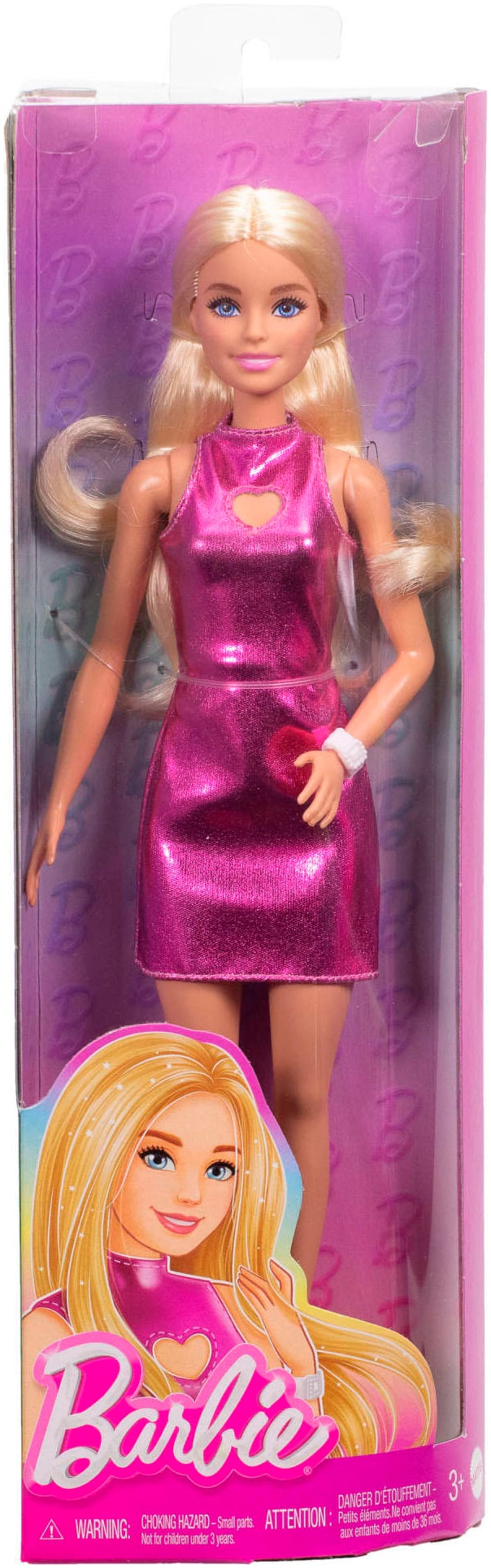 Barbie Anziehpuppe »Fashionistas Nr. 230, mit rosa Metallic-Minikleid, blond«