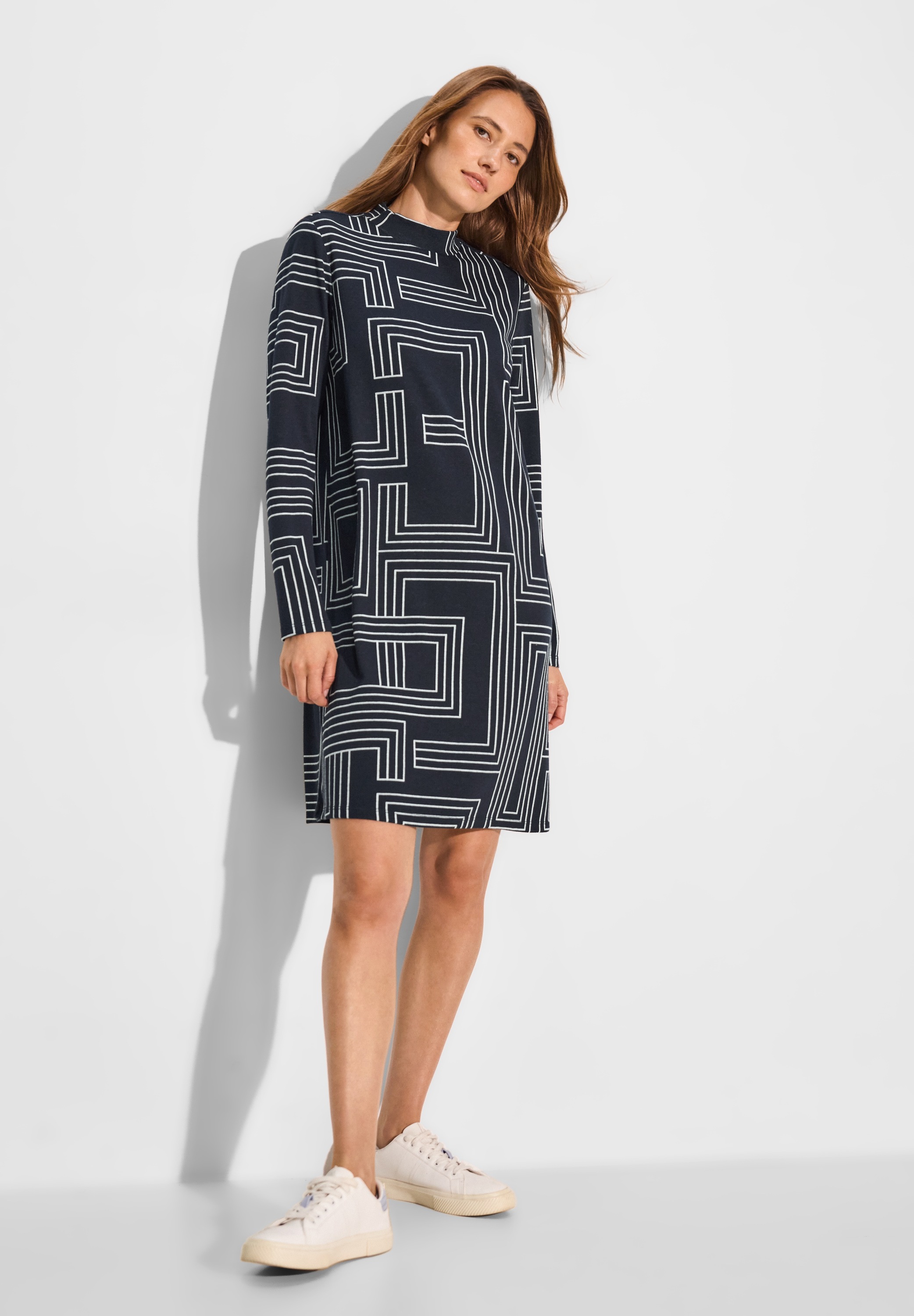 Cecil Sommerkleid Ohne Taschen mit grafischem Muster günstig online kaufen