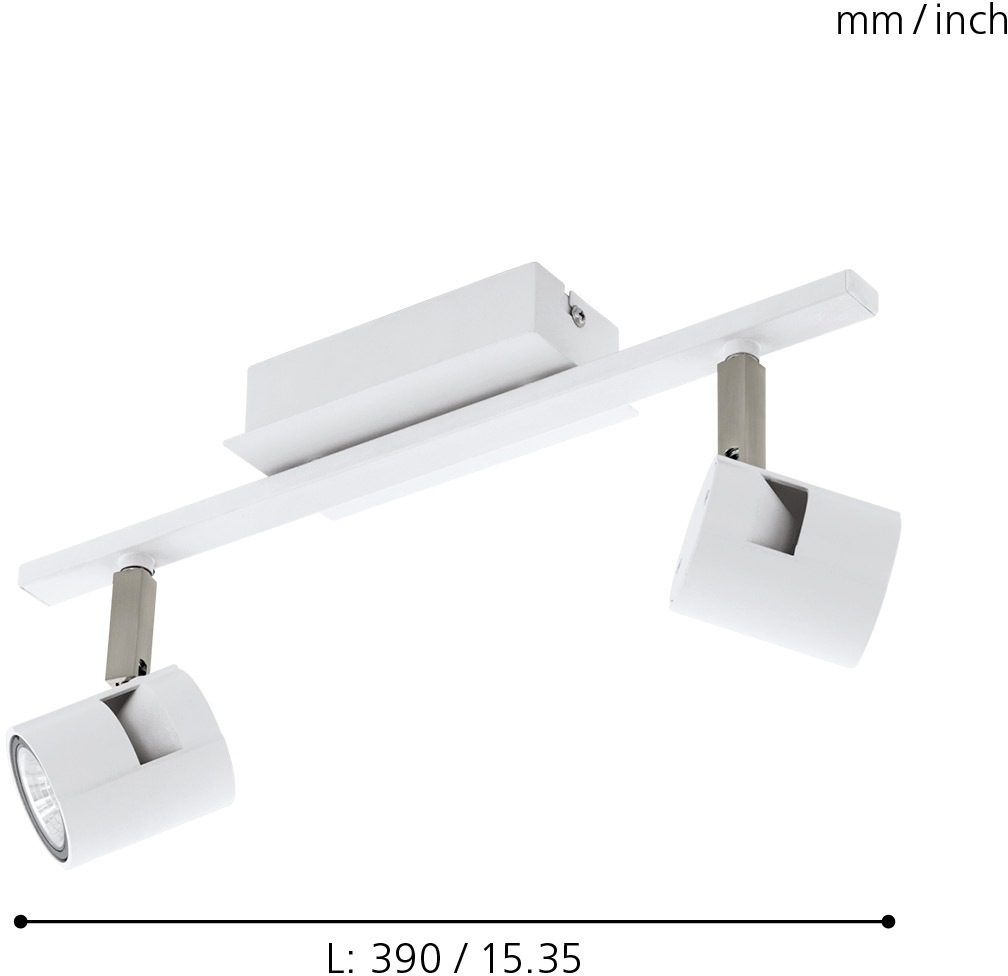 EGLO LED Deckenspots »VERGIANO«, 2 flammig, Leuchtmittel LED-Board-GU10 | LED wechselbar, 3-step dimming