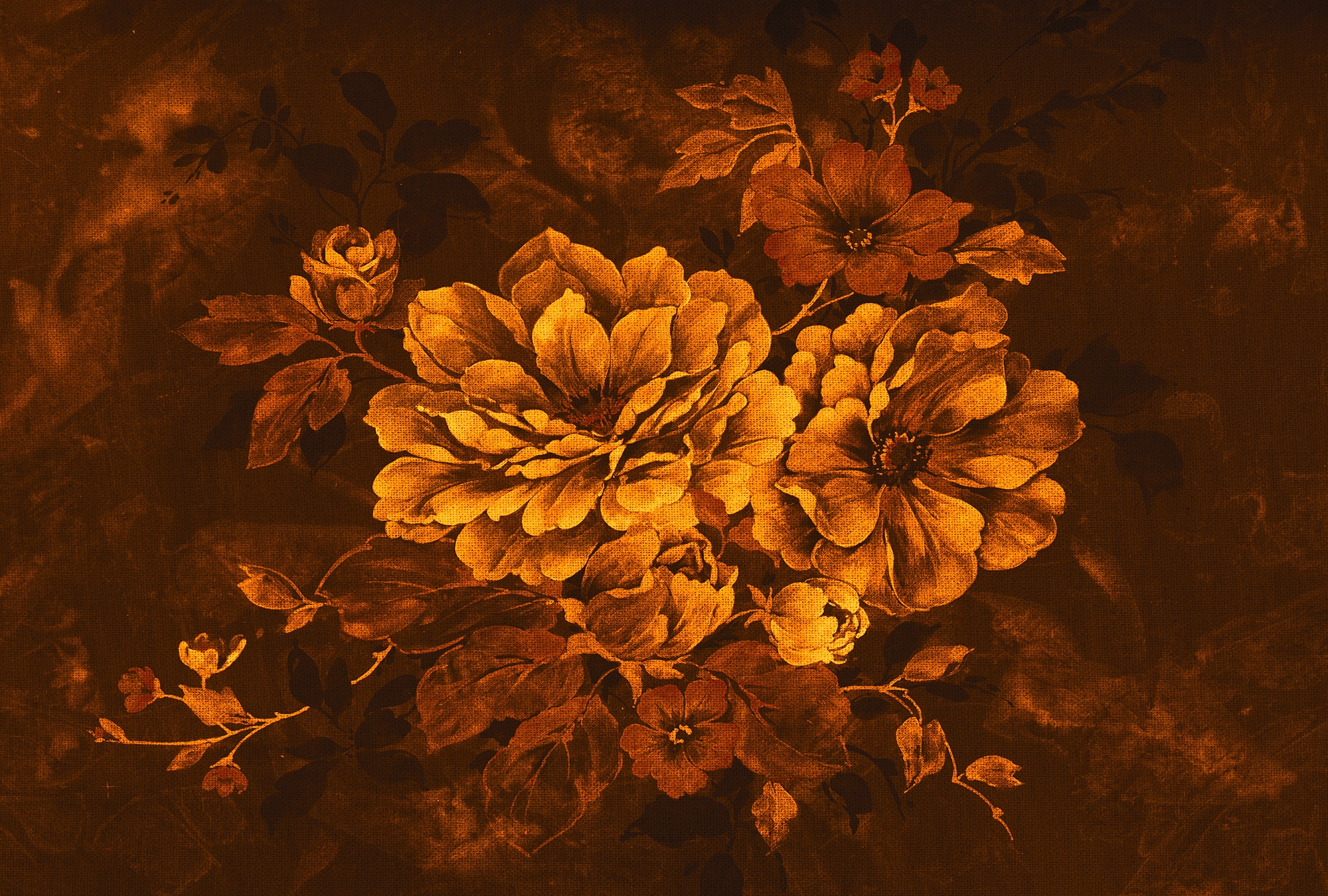 Architects Paper Fototapete "Atelier 47 Flowers Artwork 2" floral glatt Fototapete Blumen Vintage Flowers