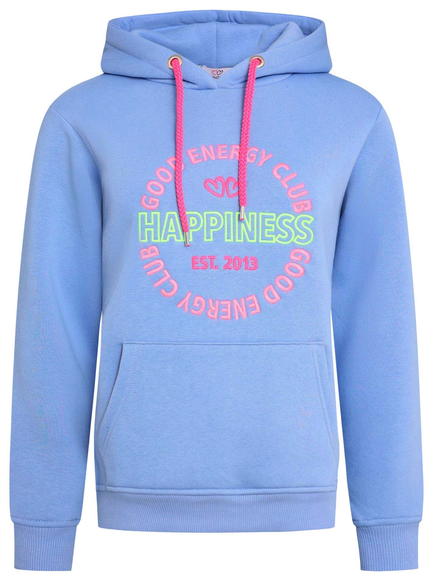 Zwillingsherz Sweatshirt, gestickter Schriftzug, Kapuze, Langarm, Känguruta günstig online kaufen