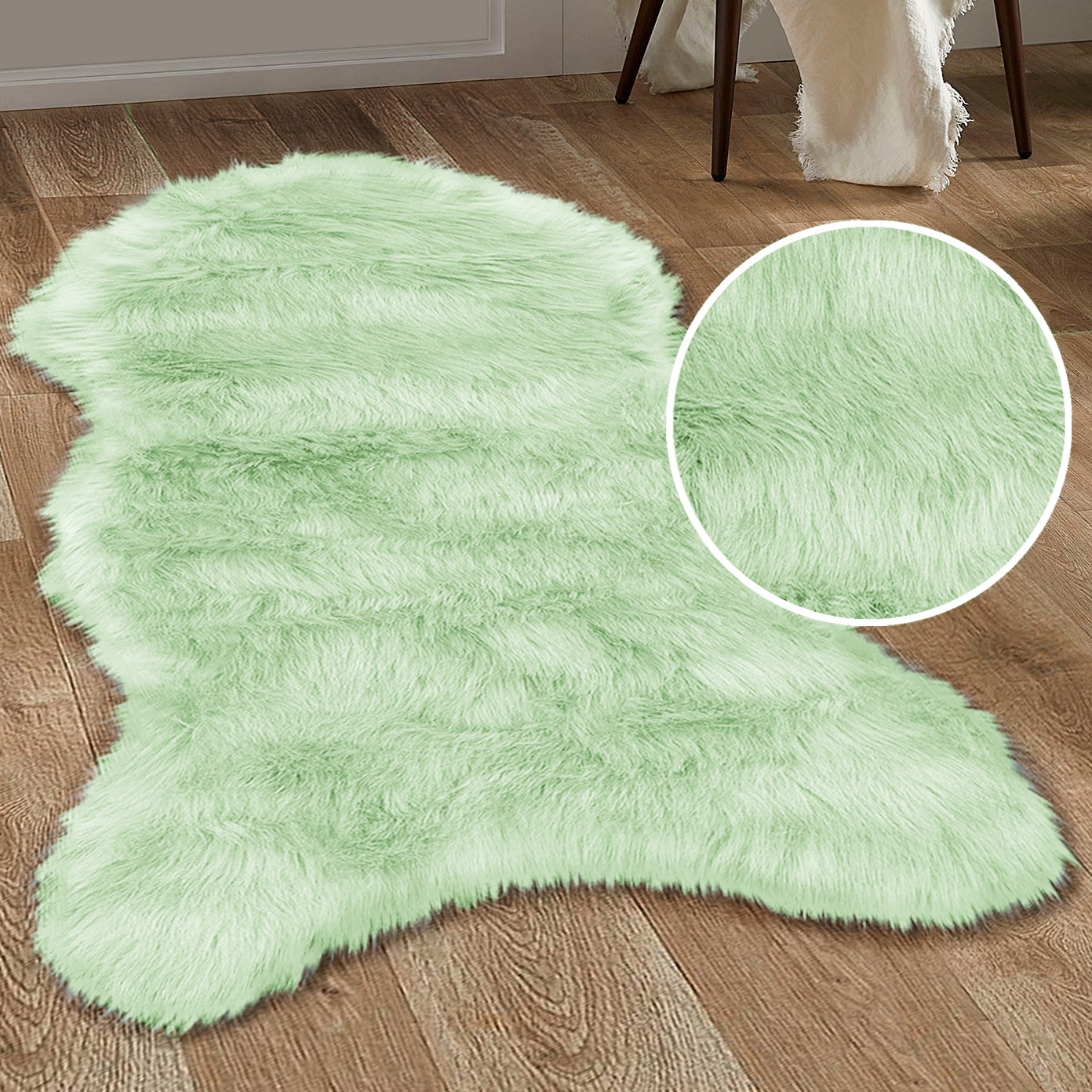 my home Hochflor-Teppich "Valeria Fellteppich kuschelig" fellförmig 60 mm H günstig online kaufen