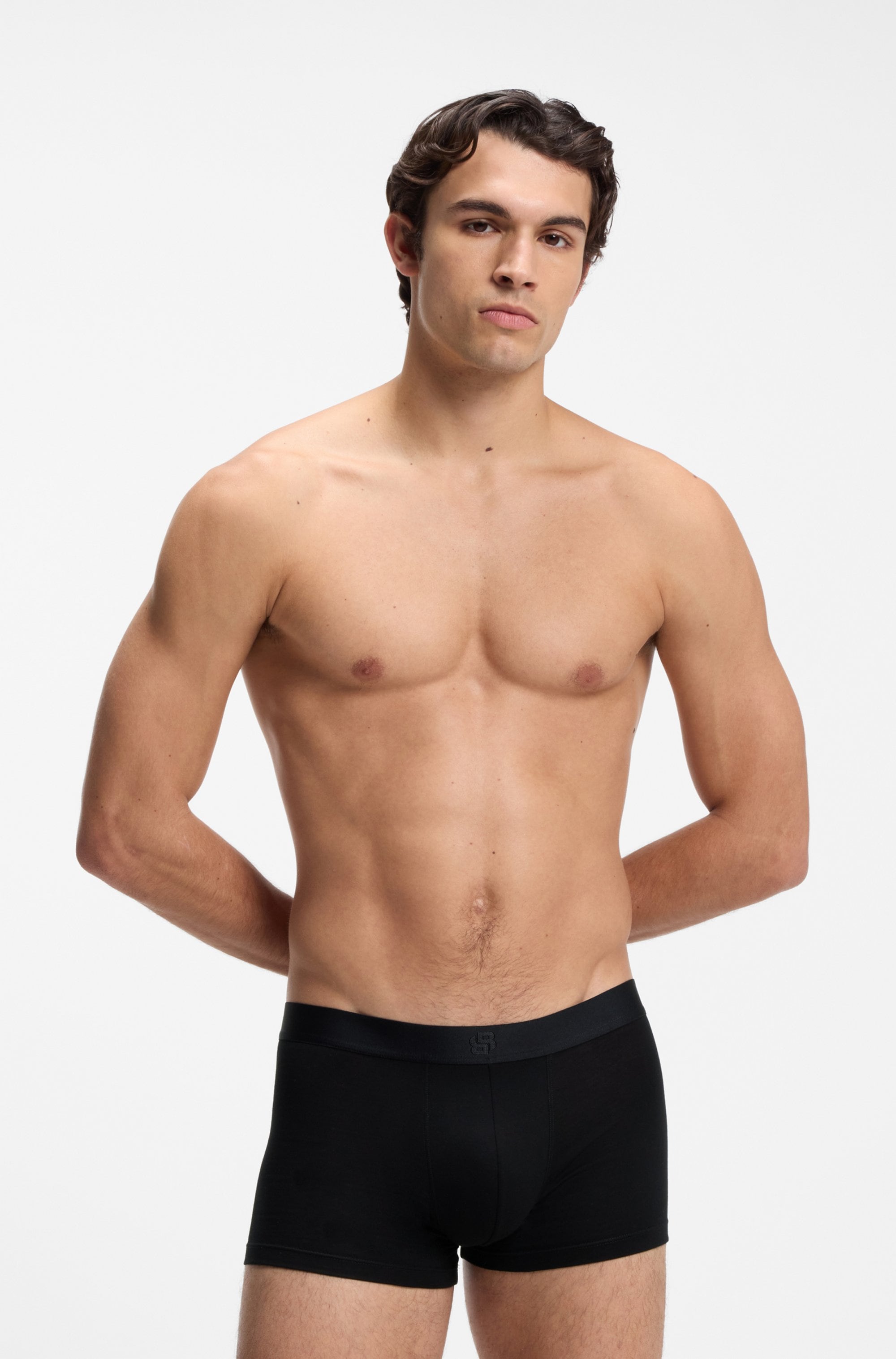 BOSS Trunk »3P Logo Trio« 3 Stk. Neuheit, enganliegend, kurzes Bein