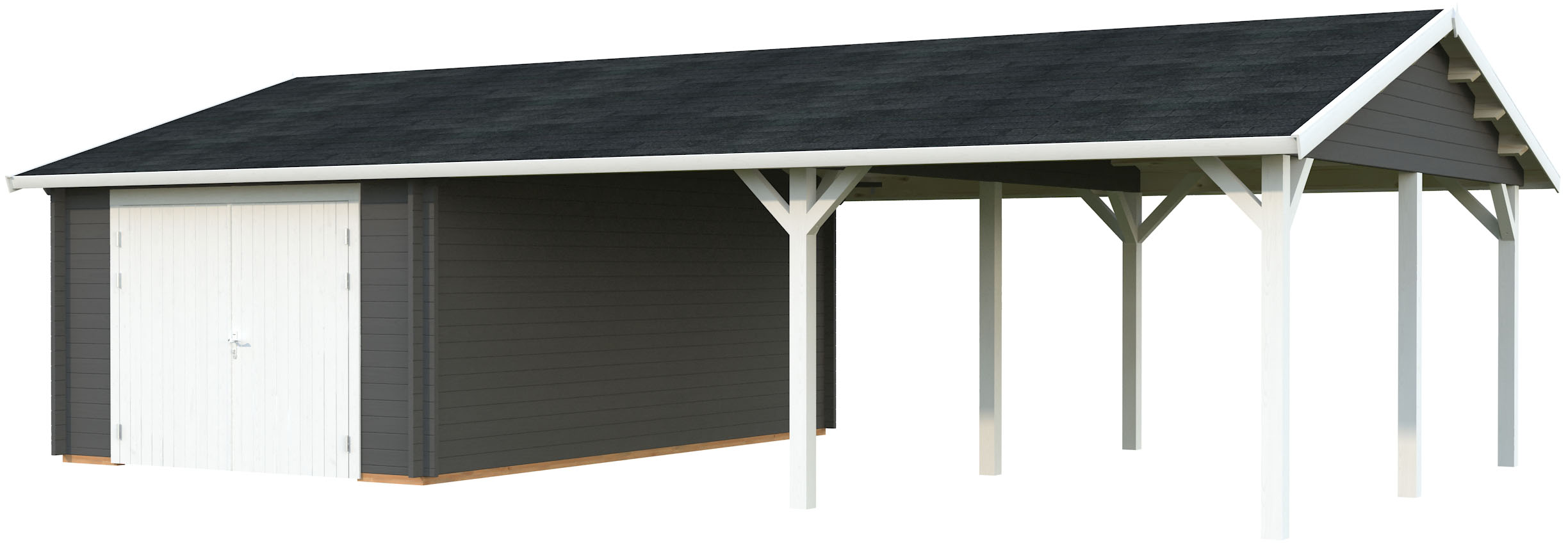 Palmako Garage "Roger, mit Holztor" BxTxH: 1006x619x316 cm