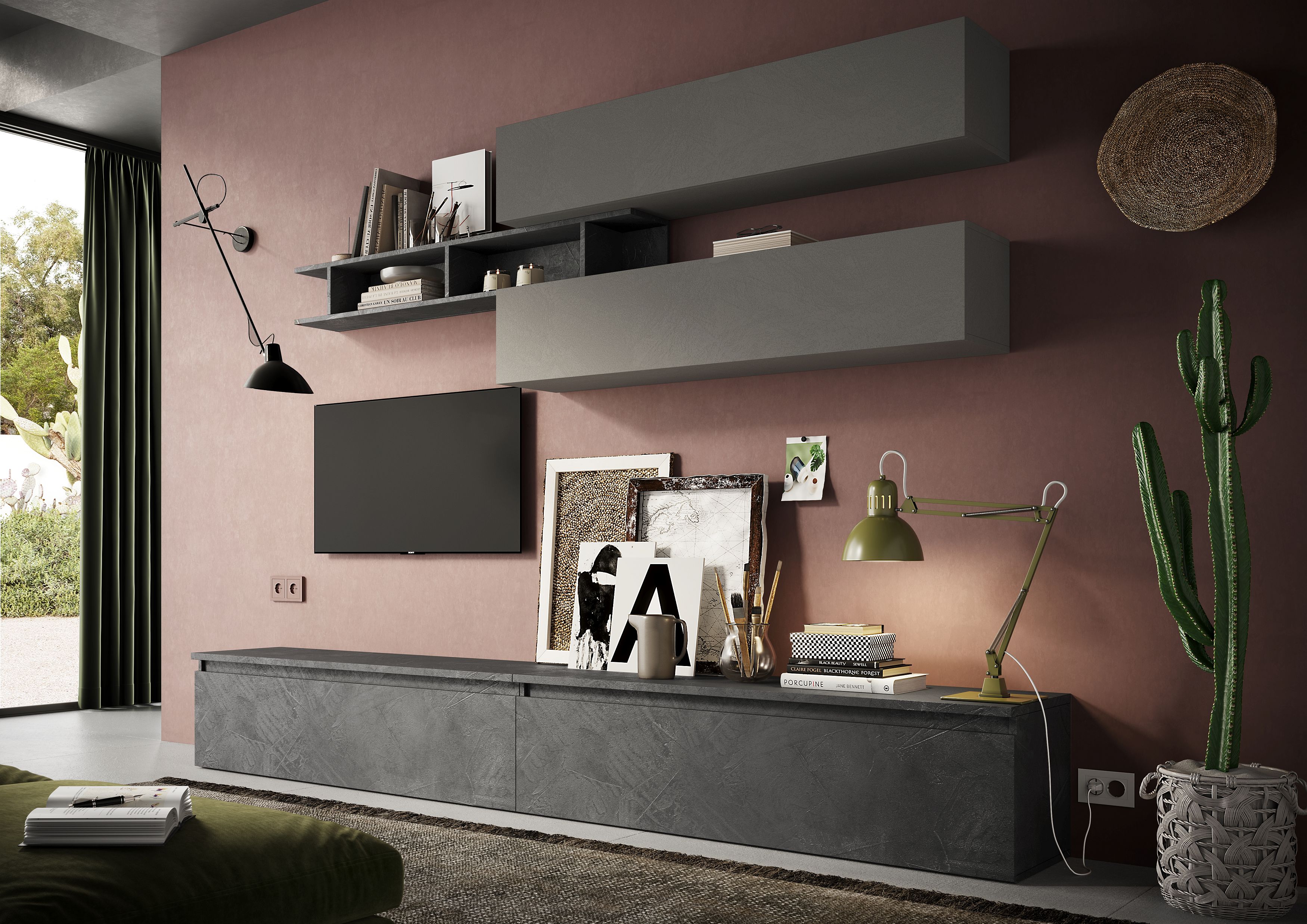 Home affaire Wohnwand "Infinity, 5tlg. Breite 276 cm, Höhe variabel, Schrankwand, Anbauwand"