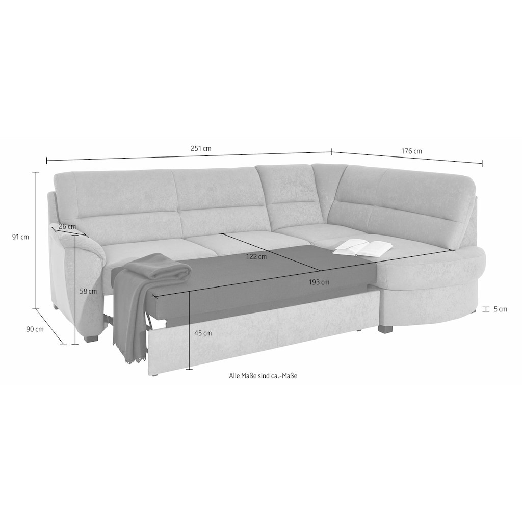 sit&more Ecksofa »Pandora L-Form«