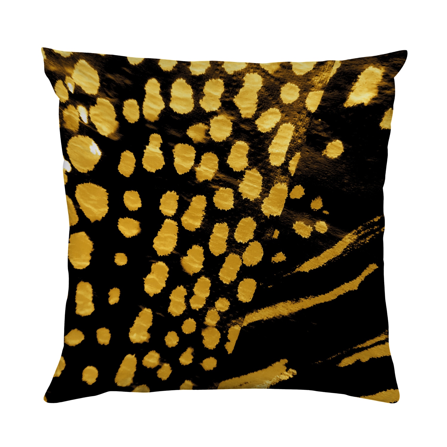 queence Dekokissen »Abstraktes Muster Gold«, Beidseitig bedruckte Kissenhülle, Kissen 40x40cm, inkl. Reißverschluss