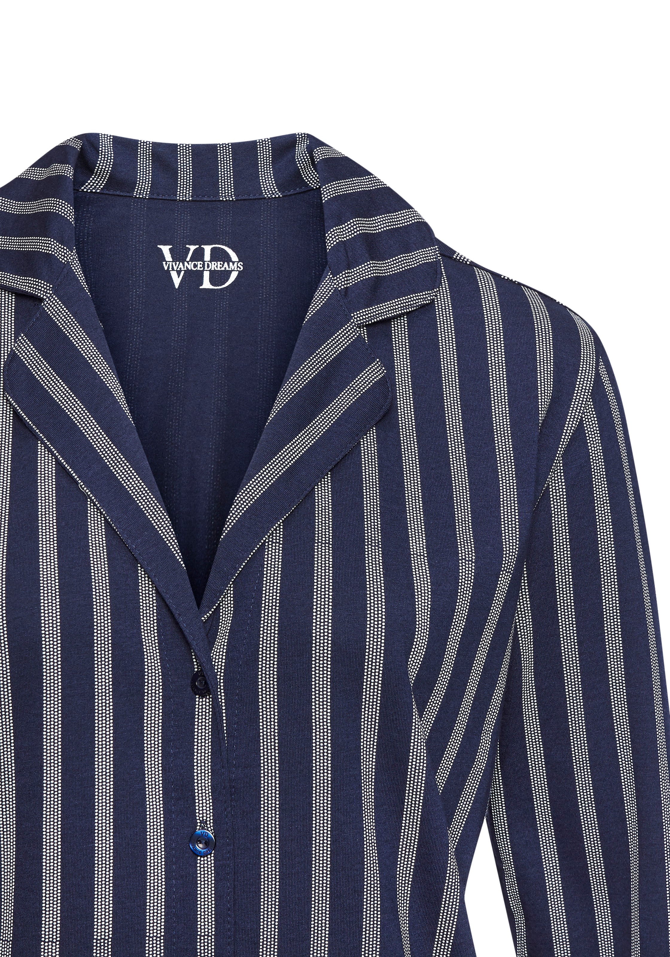 Vivance Dreams Pyjamaoberteil, Mit schönem Alloverdruck