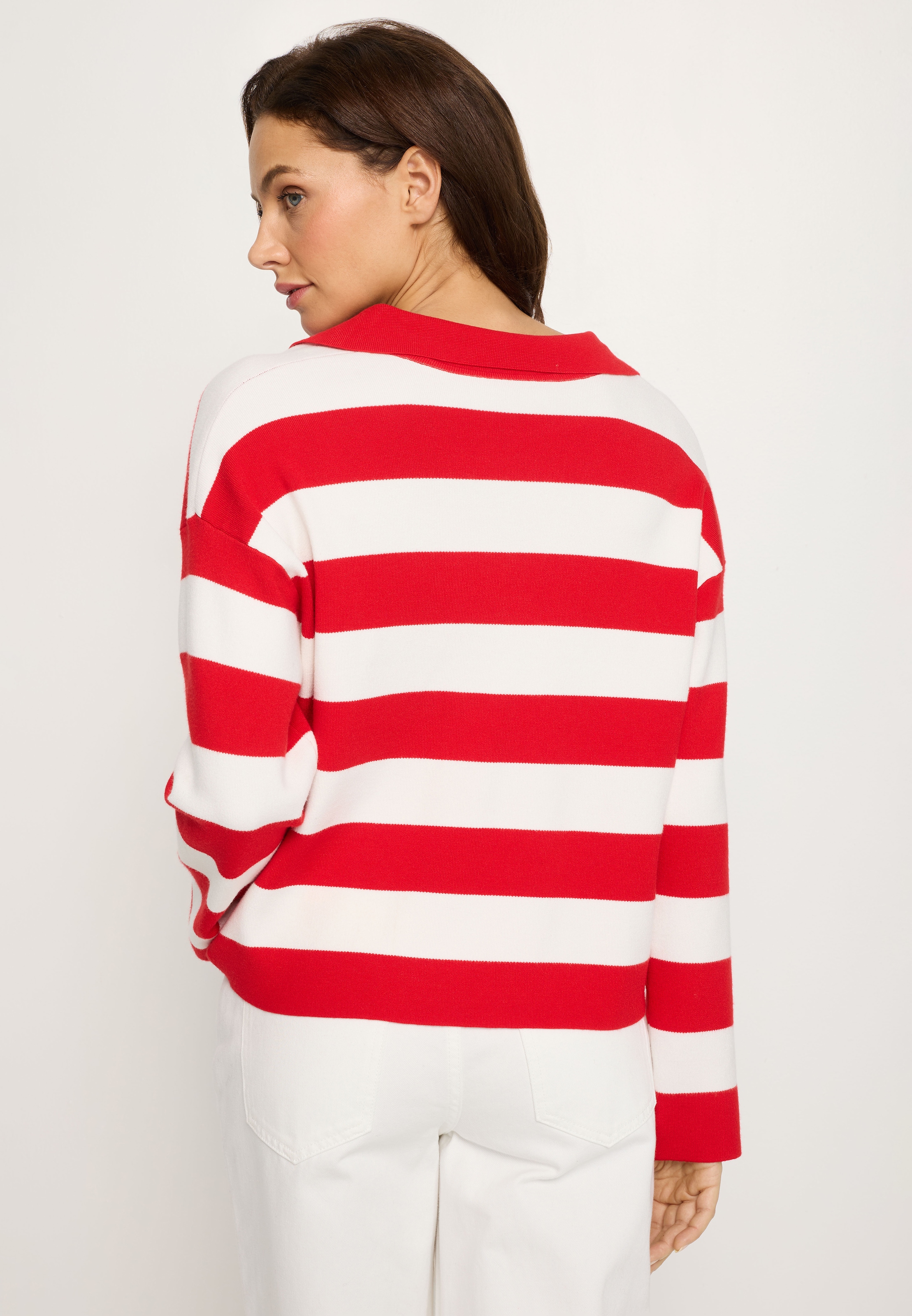 LASCANA Polokragenpullover mit Blockstreifen, Strickpullover, casual-sportiv