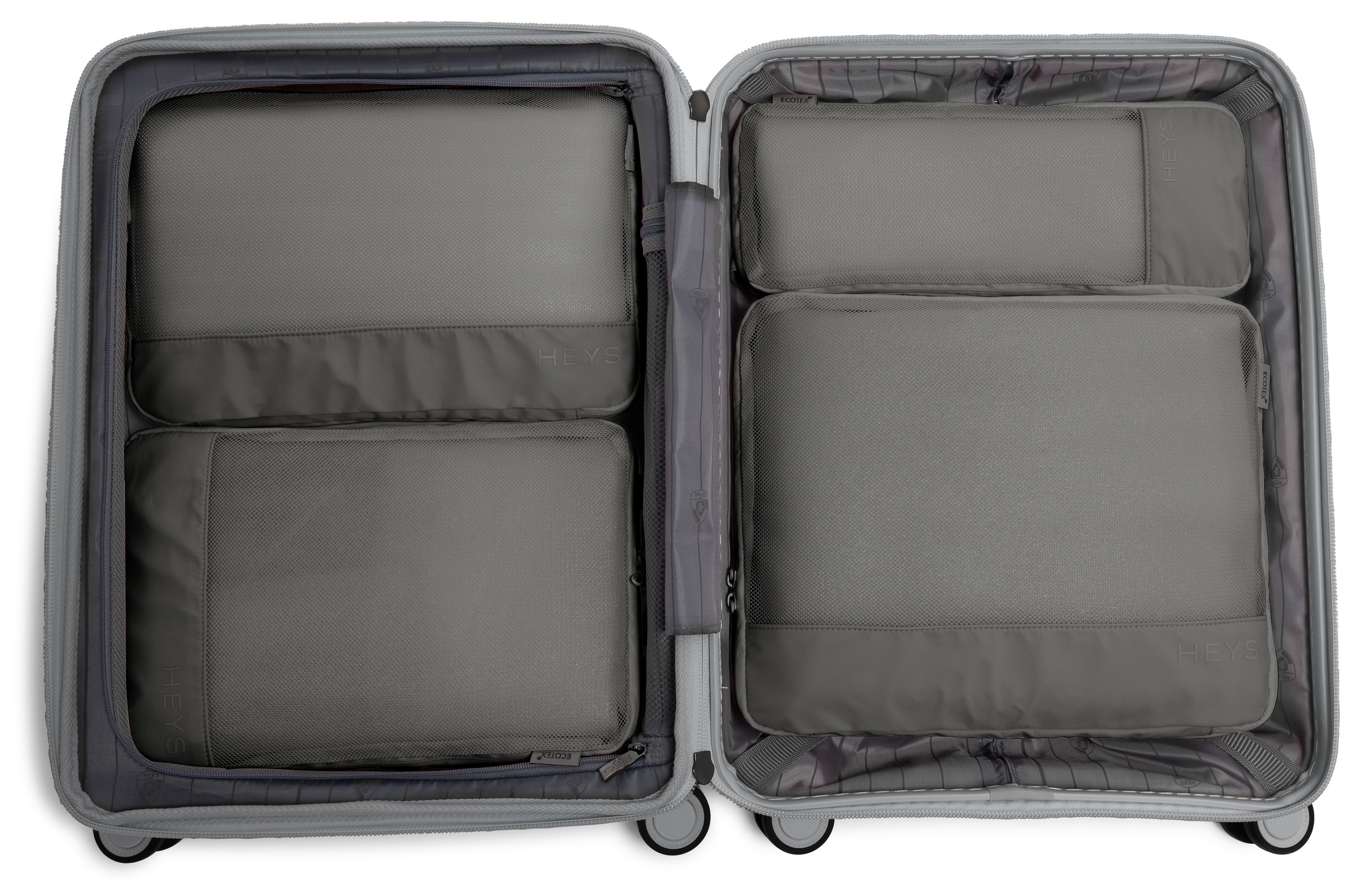 Heys Kofferorganizer »Ecotex Compression Packing Cube«, (Set, 4 tlg.), komprimierbare Packwürfel, Packtaschen, Organizer für Koffer