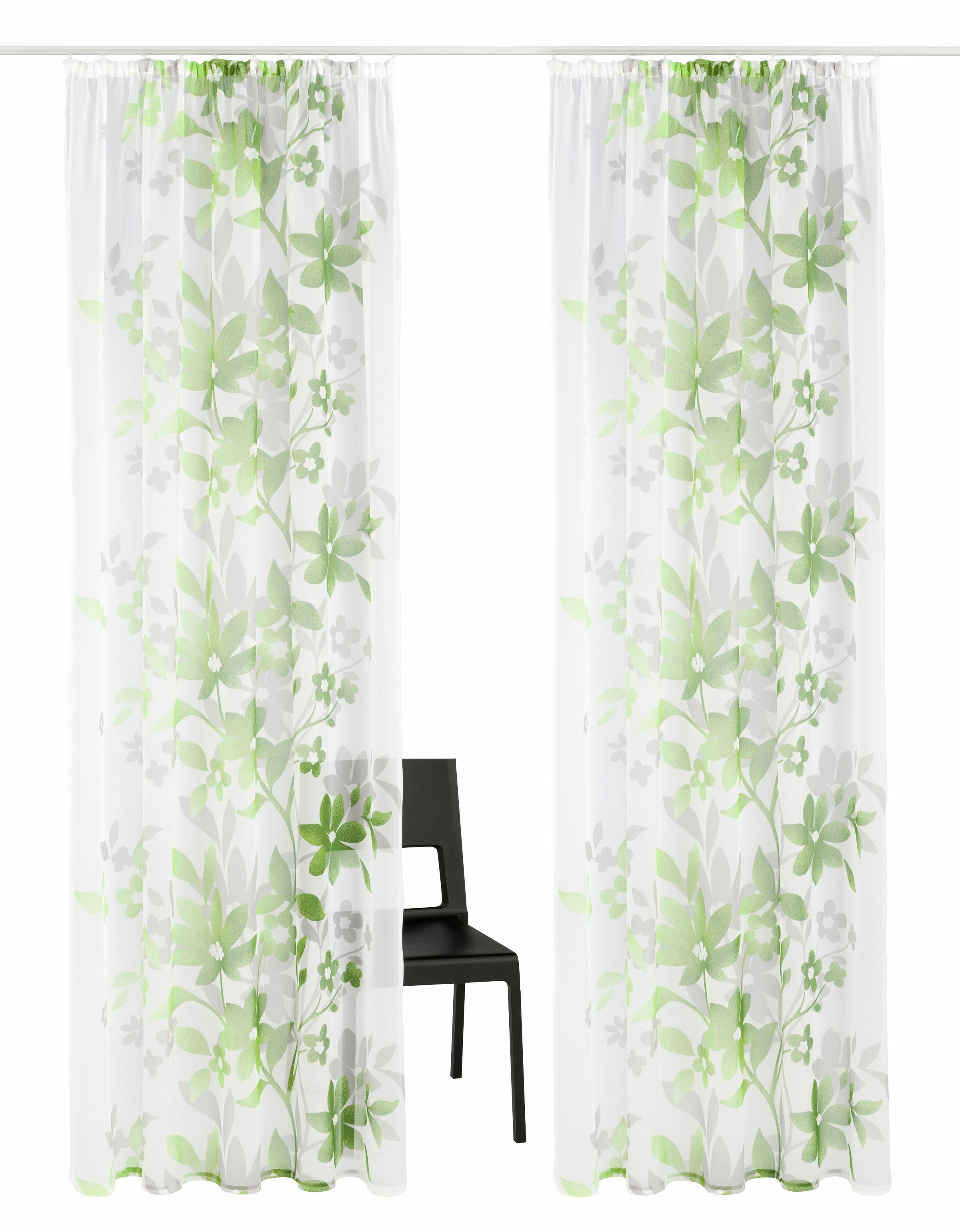 Home affaire Gardine "Ina" Kräuselband 2 Stk. tlg. transparent, 2-er Set, e günstig online kaufen