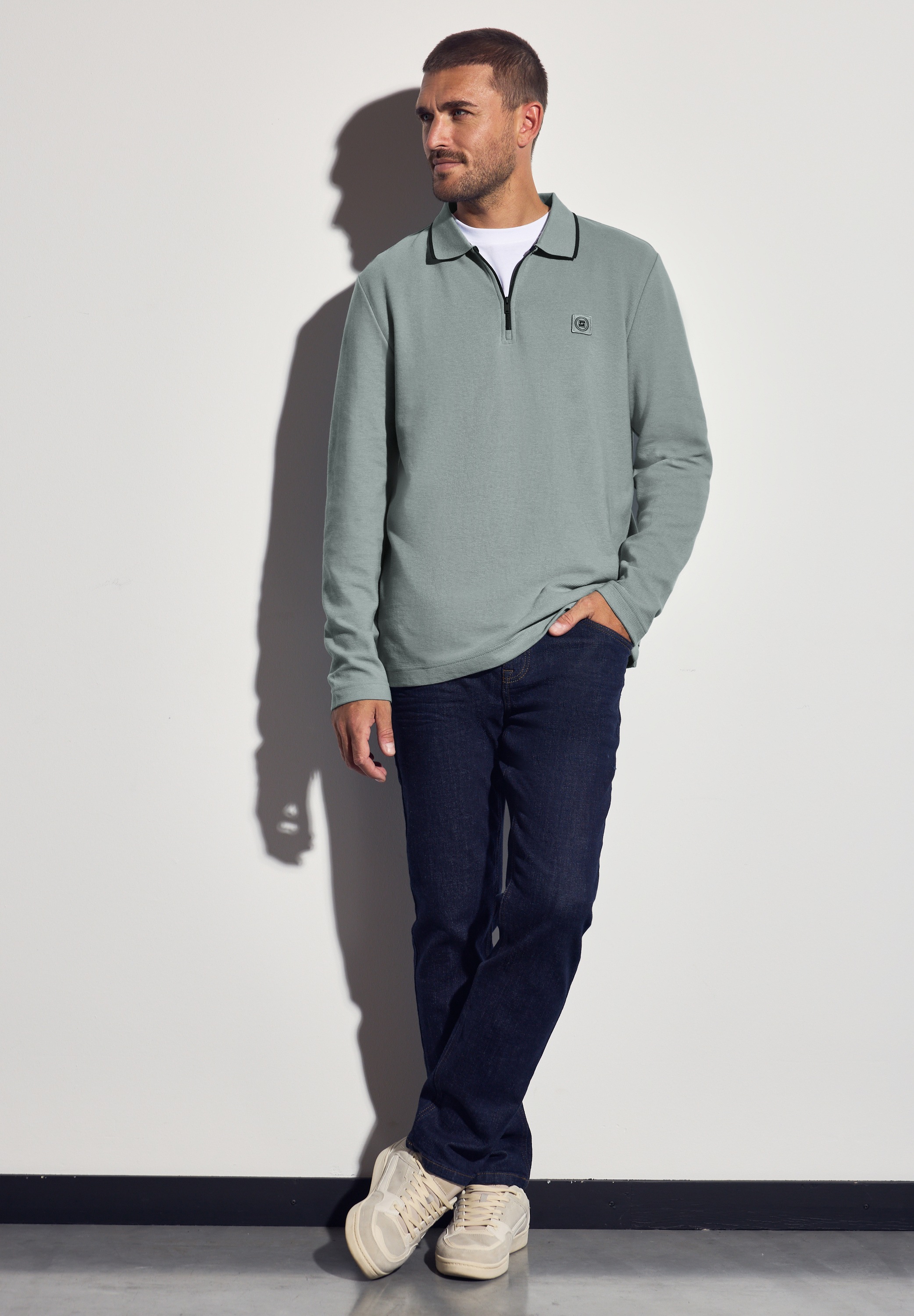 STREET ONE MEN Poloshirt, im soften Baumwoll-Mix