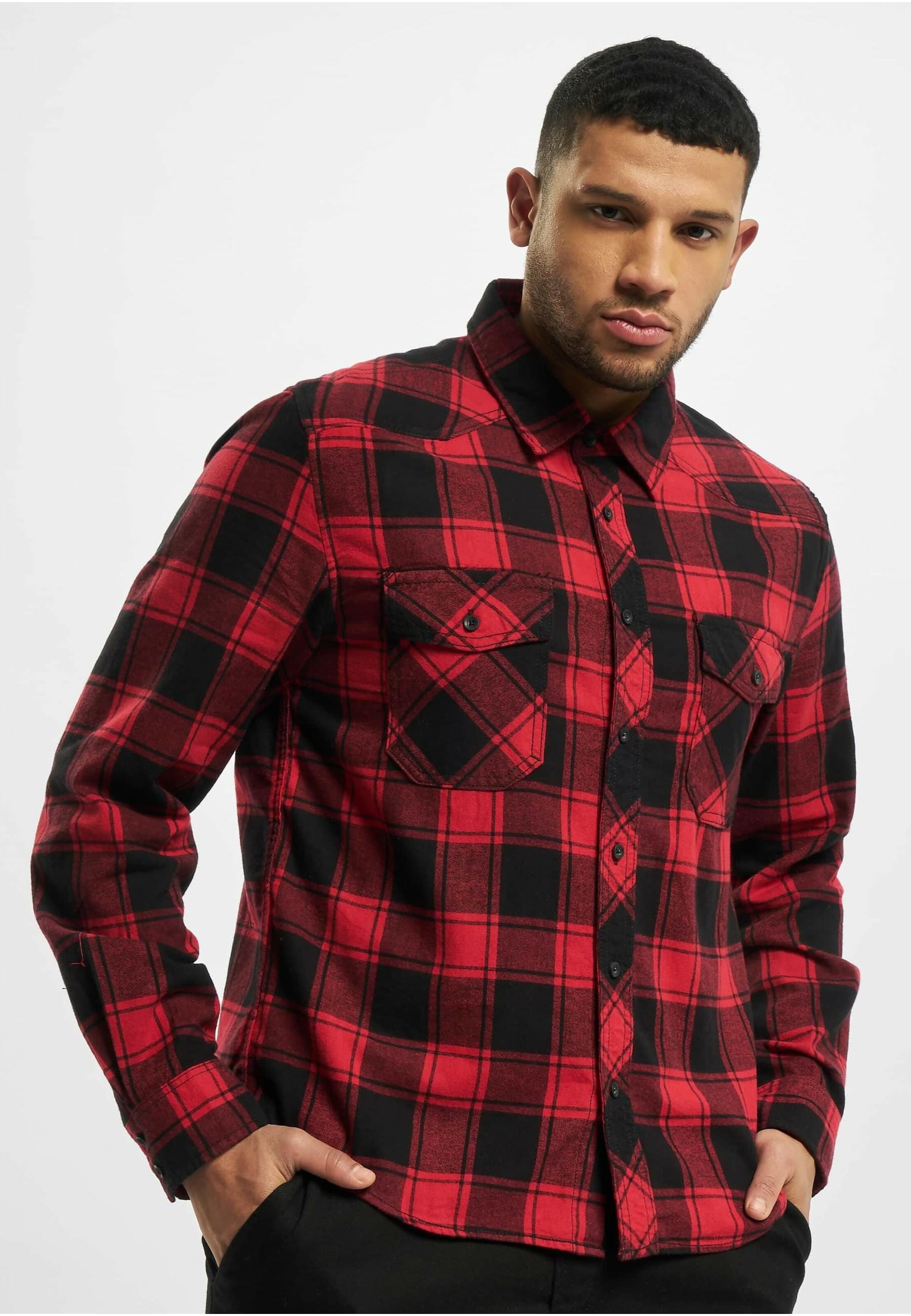 Brandit Langarmhemd »Brandit Herren Checked Shirt«, (1 tlg.)