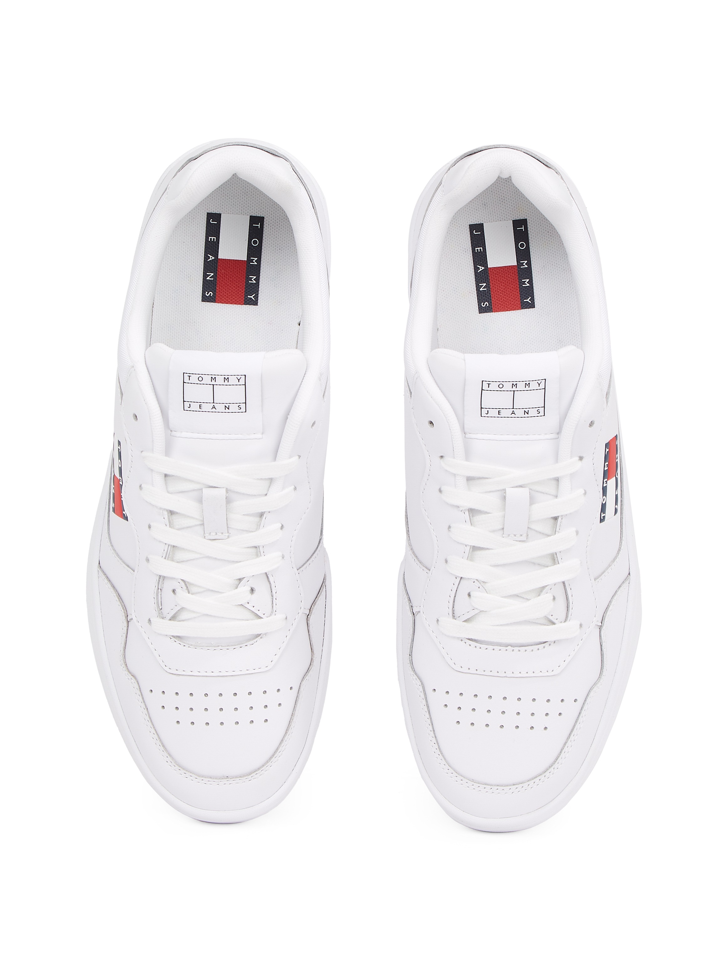 Tommy Jeans Sneaker »(NEW) TJM CUPSOLE LEATHER ESS«, Freizeitschuh, Halbschuh, Schnürschuh im Basket-Look