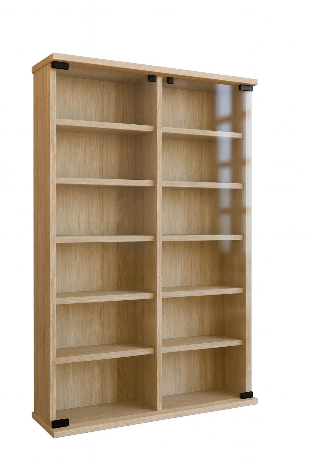 VCM Media-Regal »Holz CD DVD Stand Regal Schrank Roma Glastür«
