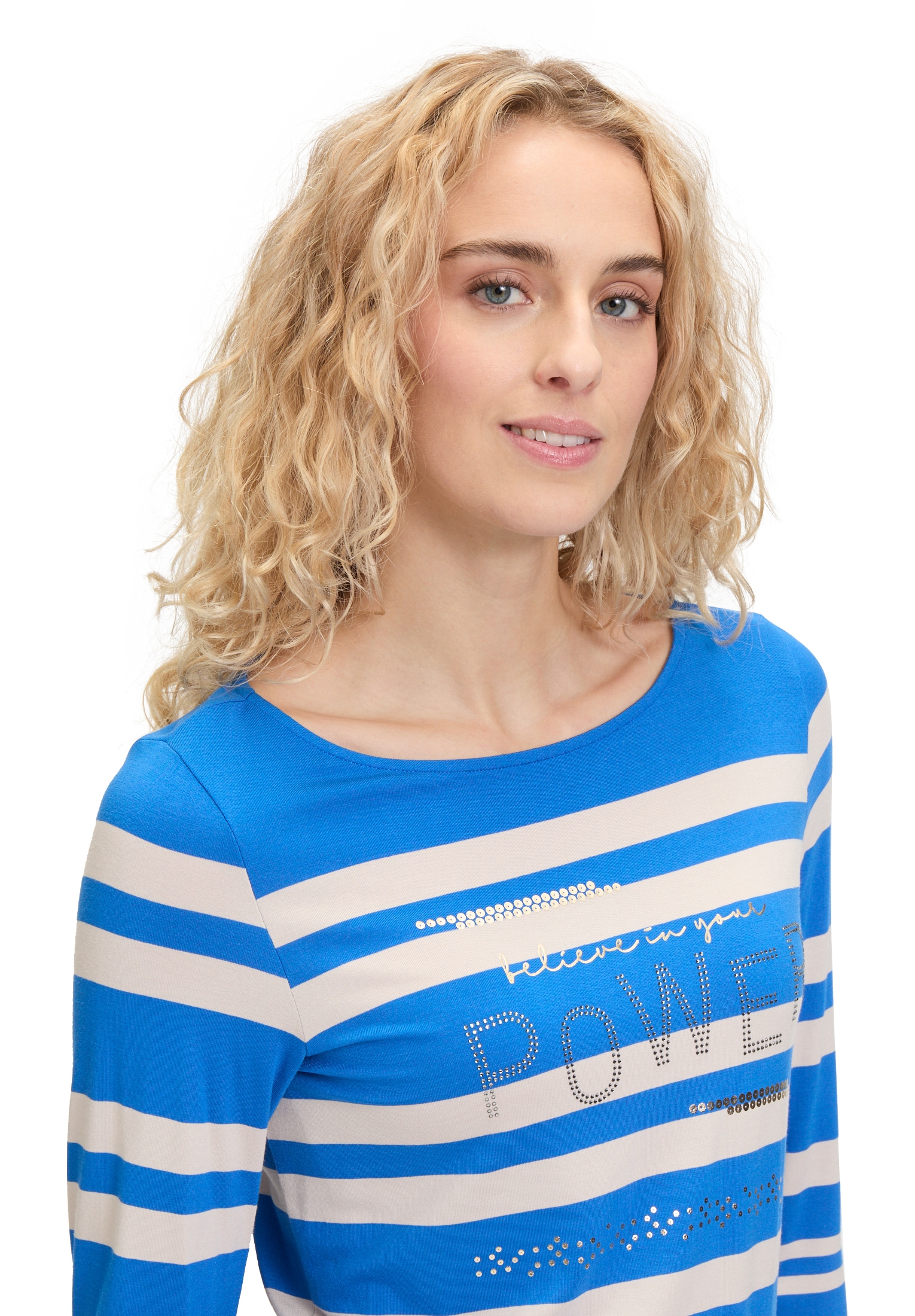 Betty Barclay 3/4-Arm-Shirt »Betty Barclay Damen Basic Shirt mit Strass«, (1 tlg.), Muster