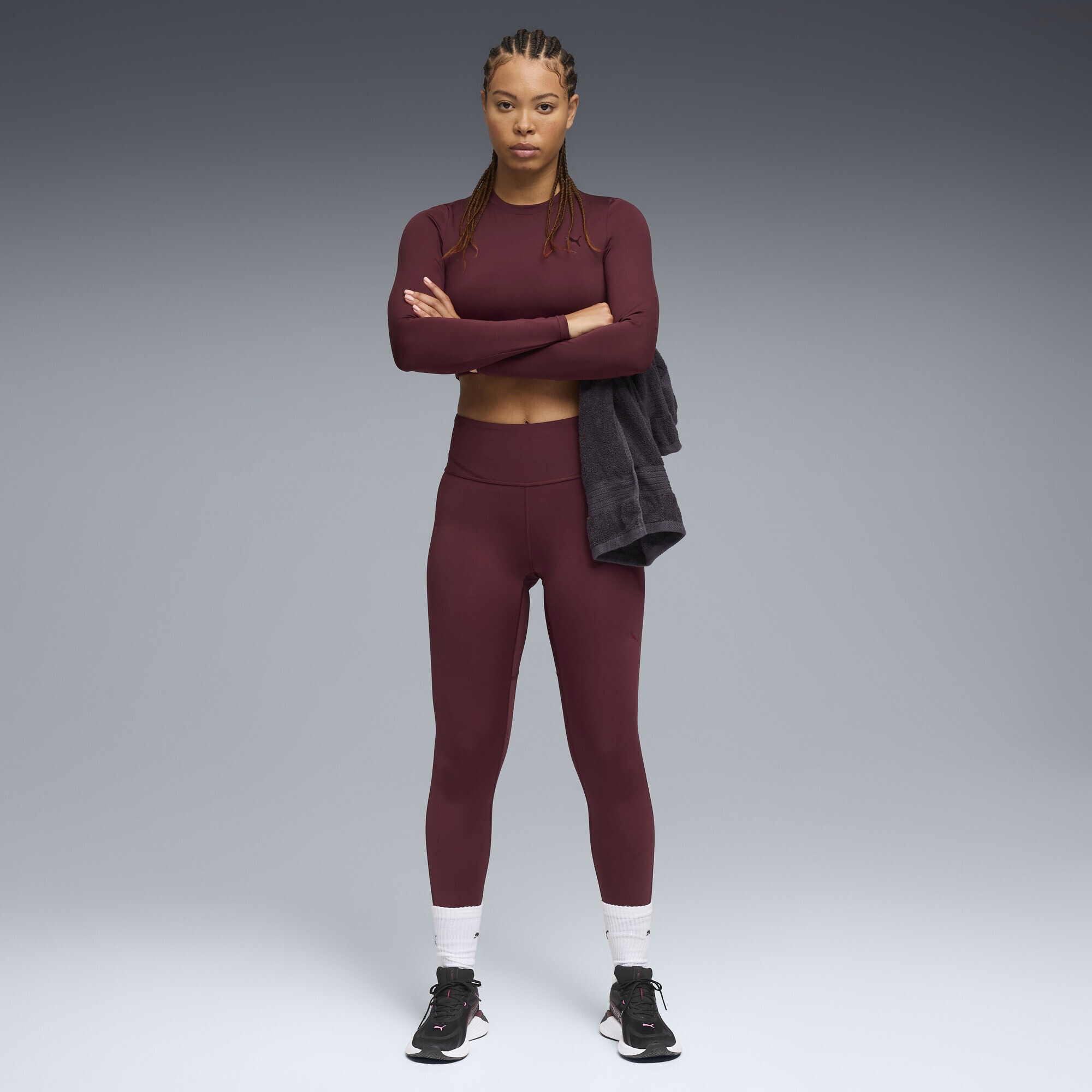 PUMA Trainingsshirt »PUMA SHAPE Cropped Langarm-Top Damen«