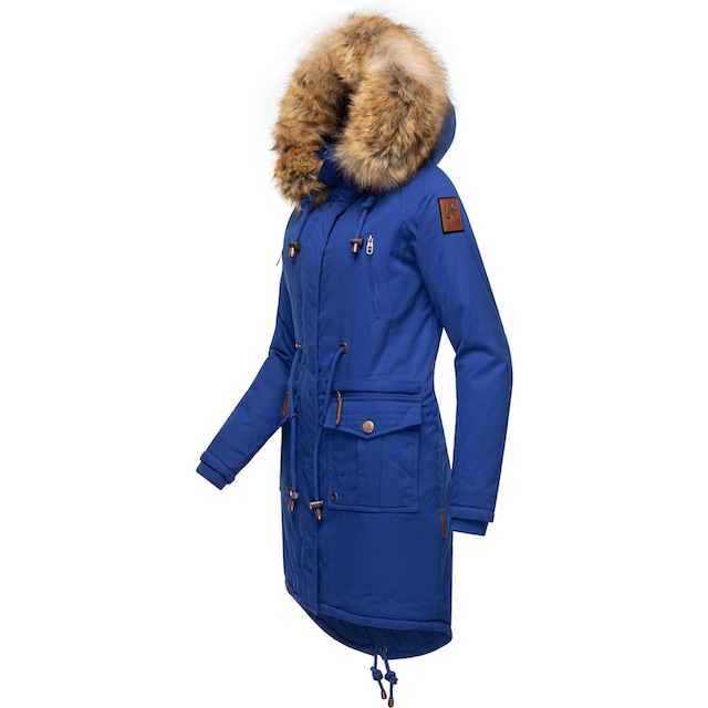 Navahoo Wintermantel »Rosinchen«, stylischer Damen Winter Baumwollparka mit  Kunstfell bestellen | BAUR