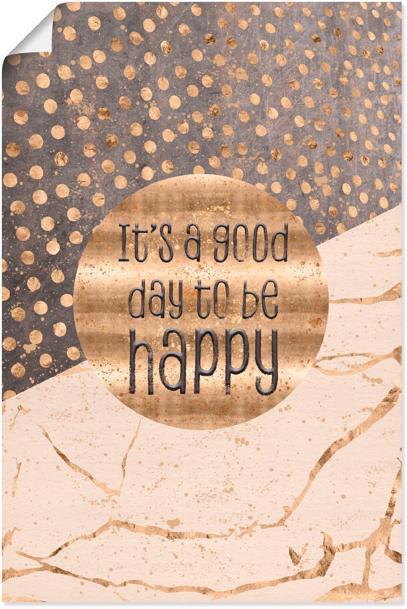 Artland Wandbild »Ein guter Poster Sprüche glücklich Tag Alubild, zu um | St.), & versch. Leinwandbild, oder (1 Größen kaufen sein«, BAUR in Texte, als Wandaufkleber