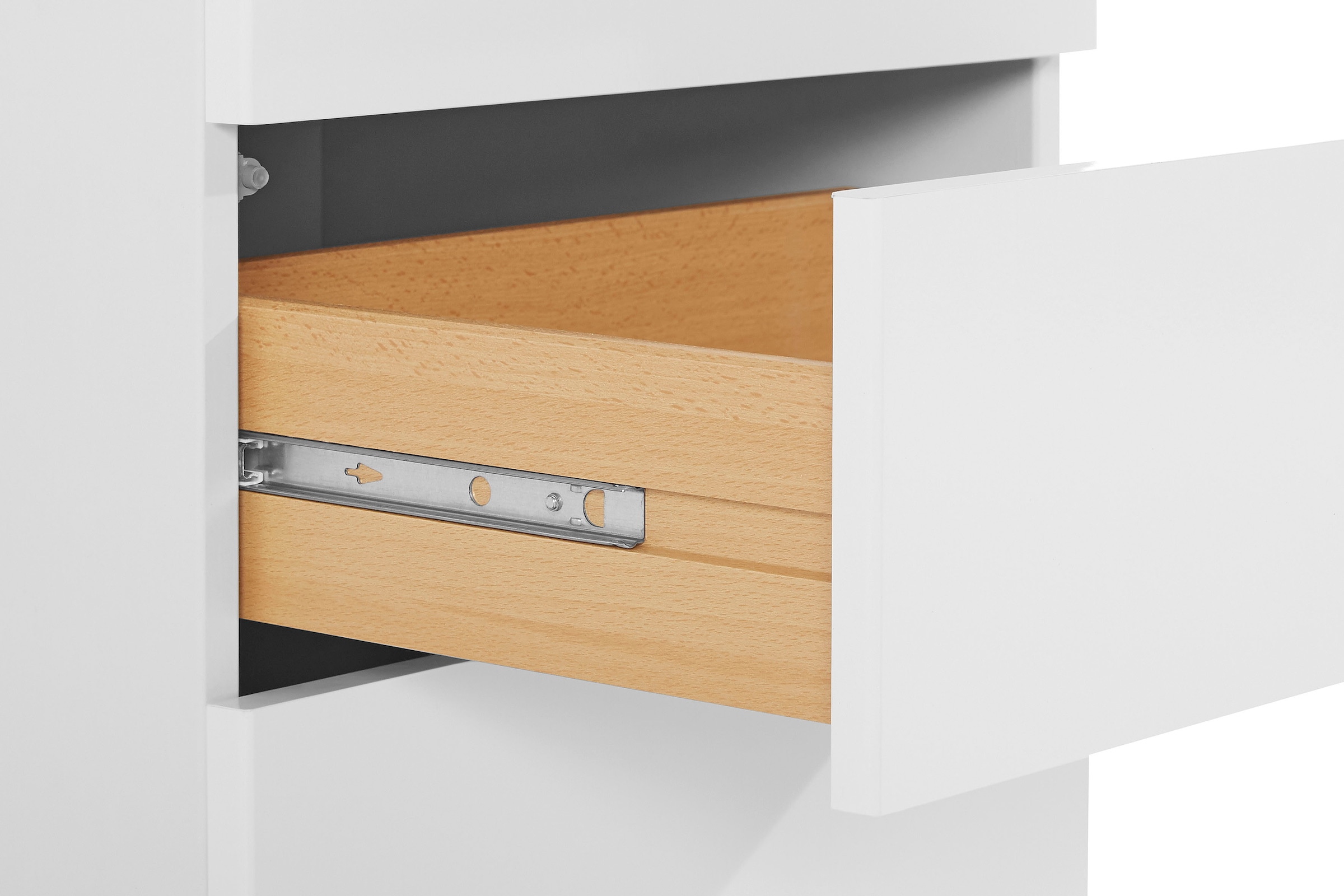 priess Nachtkommode, mit LED-Beleuchtung und Push-to-open