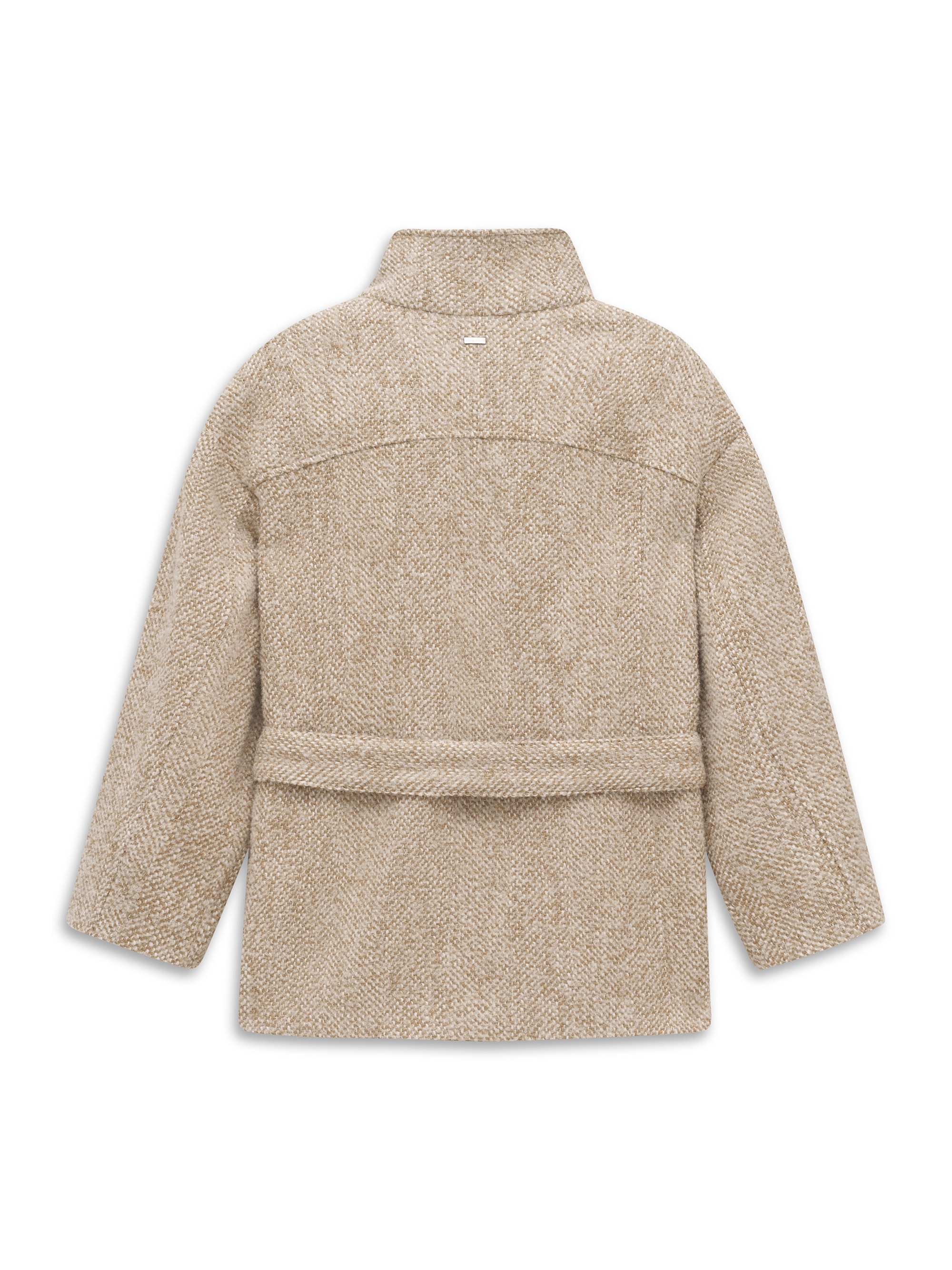 bugatti Kurzjacke »Regular Fit« ohne Kapuze Regular Fit Wollmix Stehkragen Gürtel