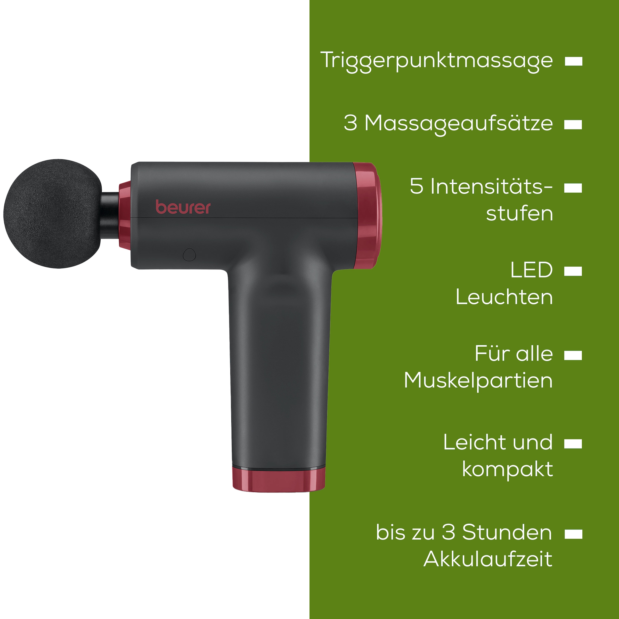 BEURER Massagepistole »MG 89 CompactPower Limited Edition 2025 in kompaktem Design« Aktivierung und Regeneration durch gezielte Muskelmassage