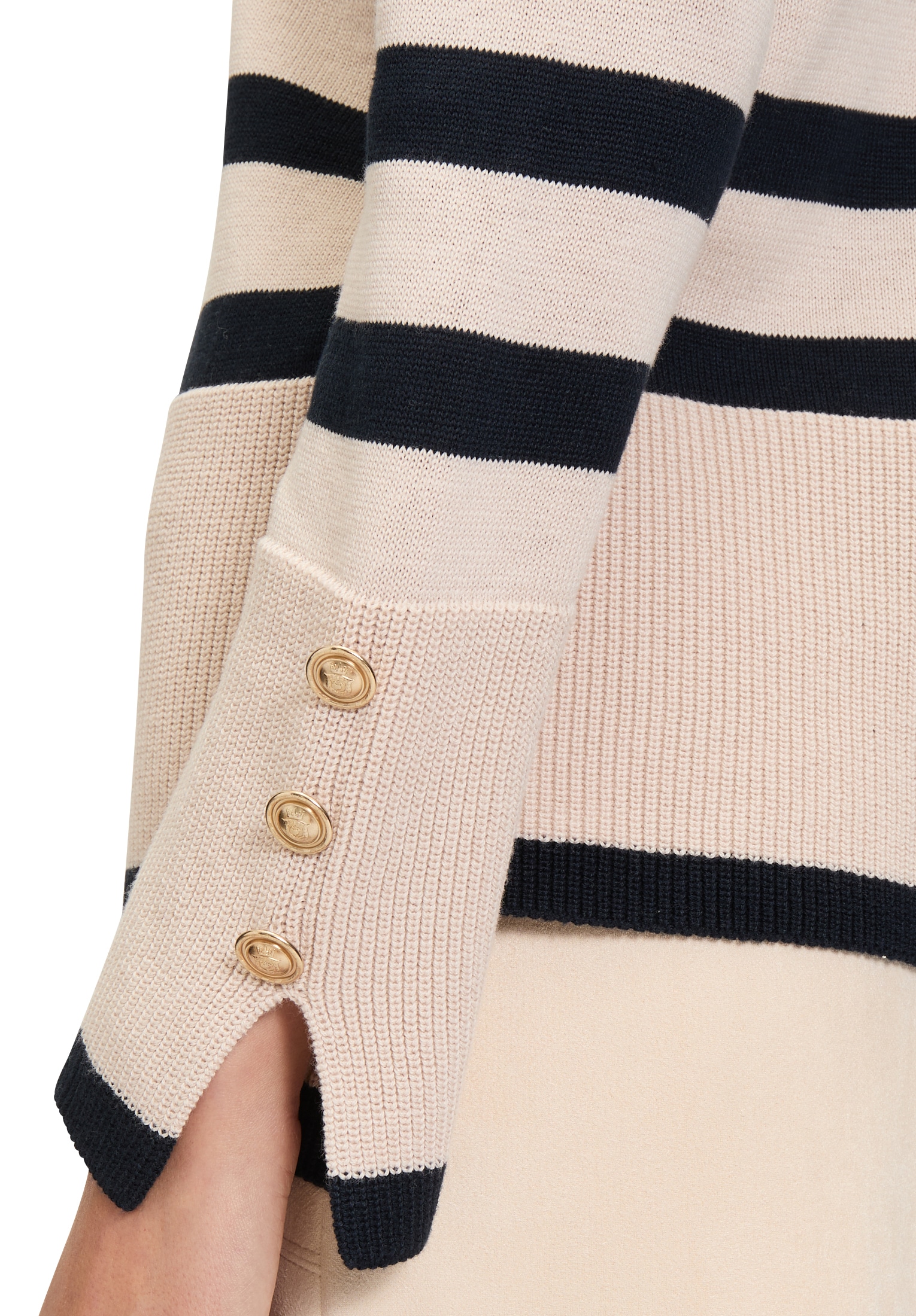Betty Barclay Strickpullover »Betty Barclay Damen Strickpullover mit Streifen«, (1 tlg.), Knöpfe