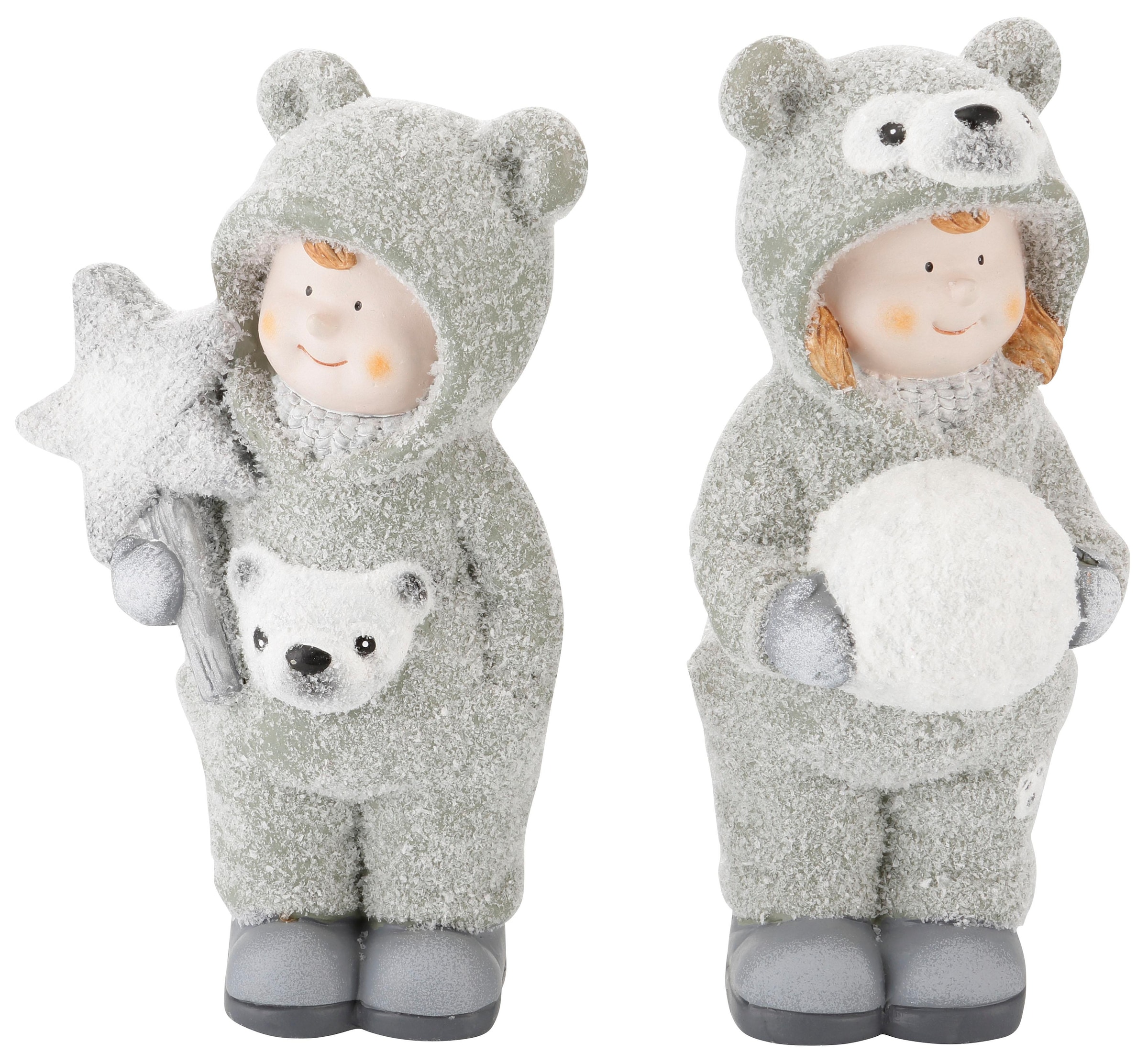 Dekofigur Winterkinder (Set, 2 Stück)