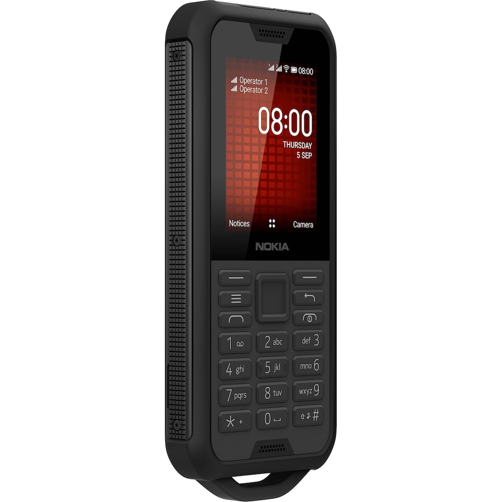 Nokia Handy »800 Tough«, Schwarzer Stahl, 6,1 cm/2,4 Zoll, 4 GB Speicherplatz, 2 MP Kamera