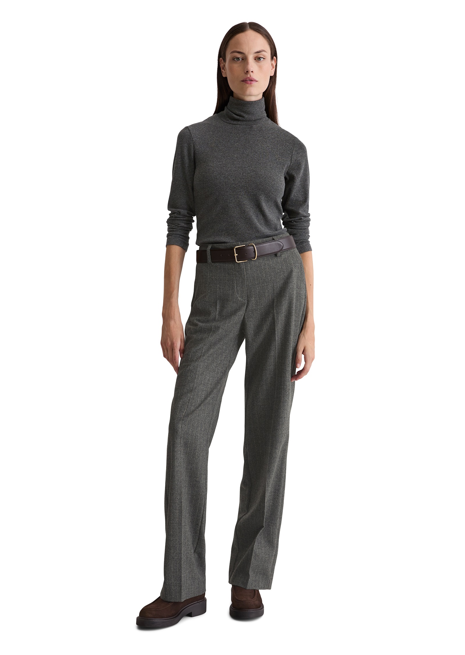 Marc O'Polo Rollkragenshirt regular fit, aus soft geripptem Jersey