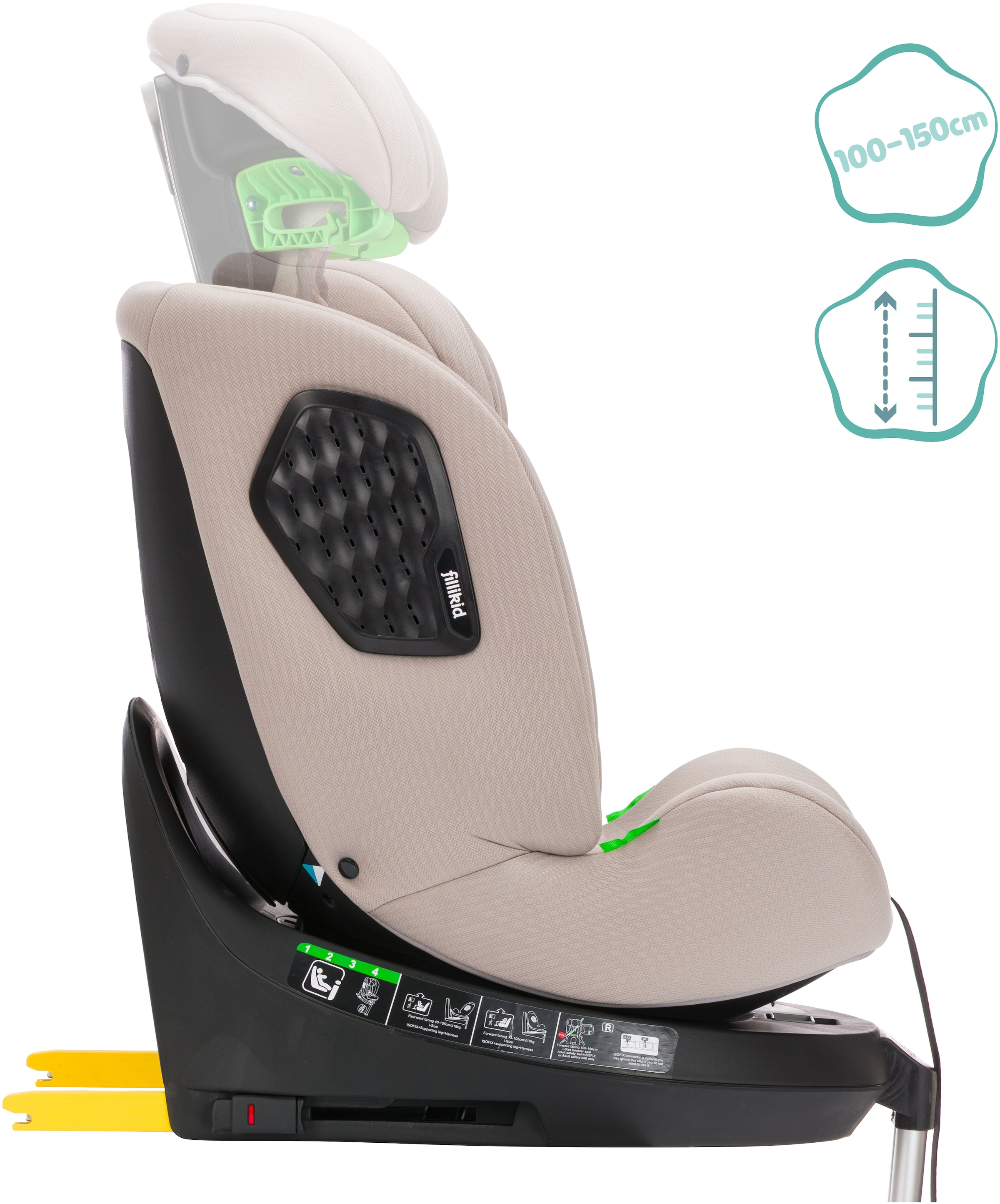 Fillikid Autokindersitz »Aris« 360° drehbar, inkl. Isofix