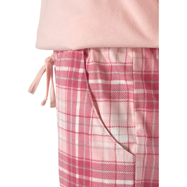 Vivance Dreams Pyjama, (Packung, 4 tlg., 2 Stück), mit Karo- und  Blumendruck im Doppelpack online bestellen | BAUR