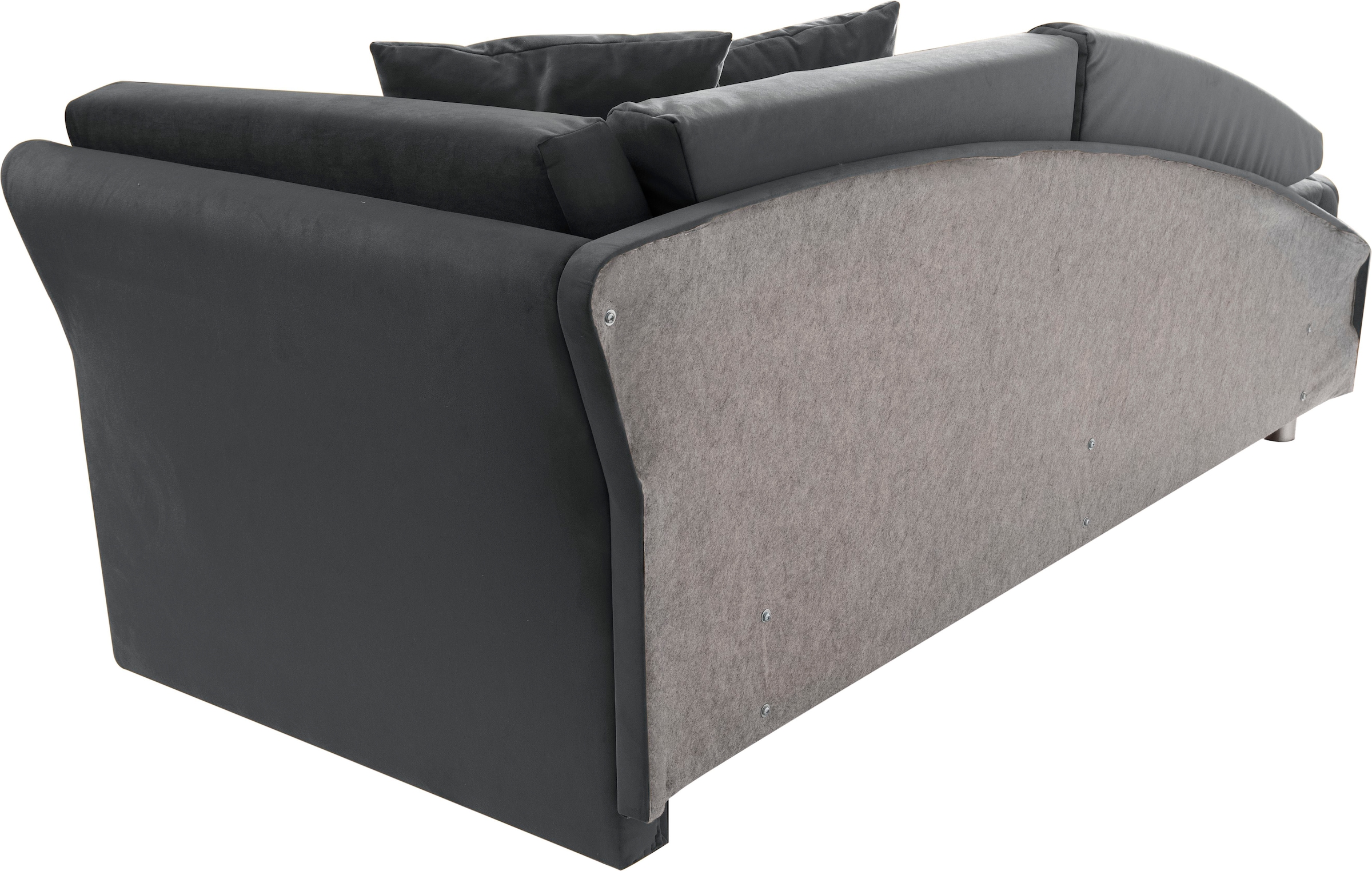 alina Schlafsofa »Lindsay«, Bettkasten, Zierkissen-Set aus: 2 Stk. 40x40cm, 1 Stk. 30x30cm