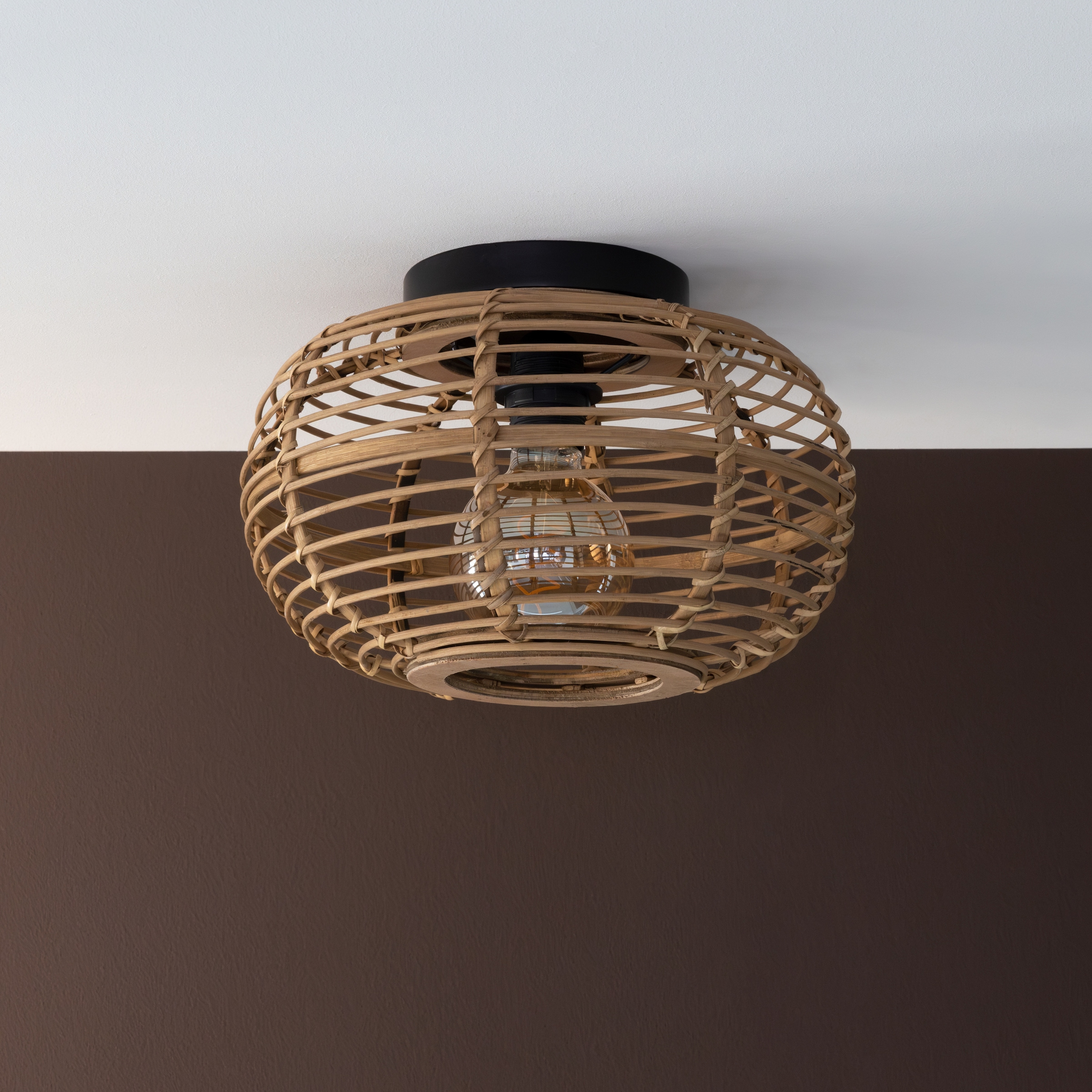 Brilliant Deckenleuchte »Woodball«, 1 flammig, Leuchtmittel E27 | ohne Leuchtmittel, mit Bambus Schirm - D 32 cm - dimmbar - E27 max. 40 W
