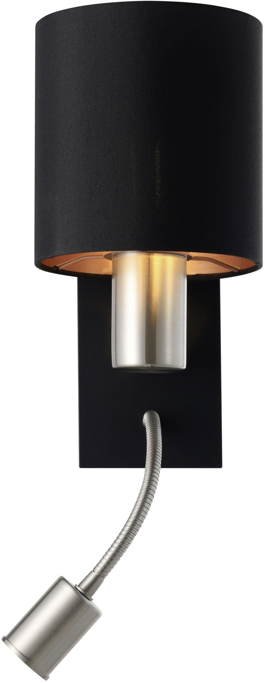 EGLO Wandleuchte »PASTERI Wandlampe - Stahl - E27;LED - 1X40W;1X3,8W - IP20« E27 1 Stk. Warmweiß Wandstrahler, Wandspot, Wohnzimmer, Schlafzimmer, L15 x H38 x AL19,5cm