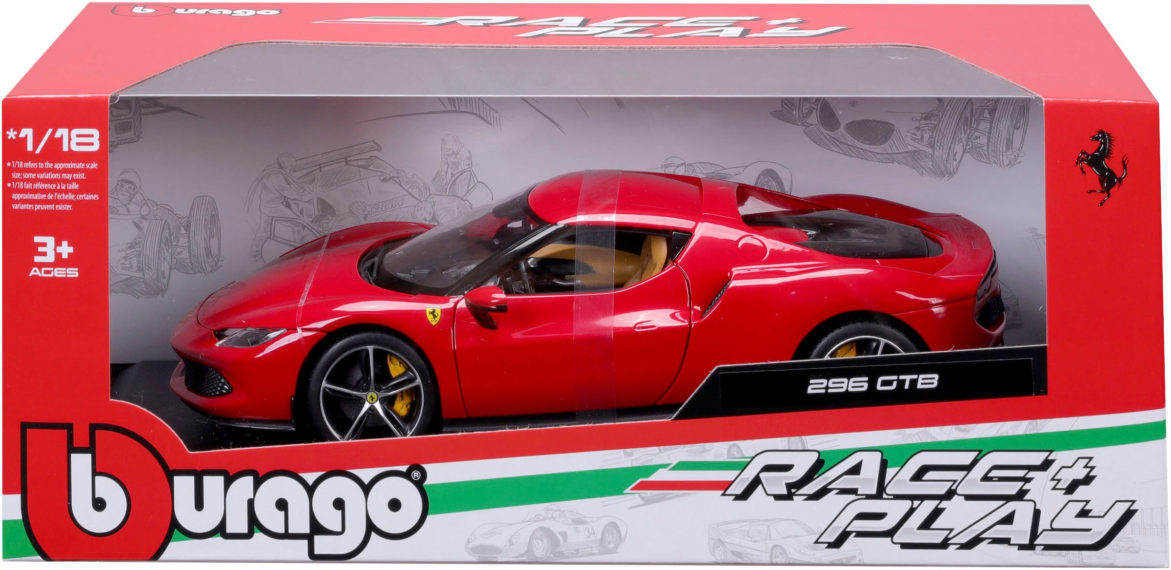 Bburago Sammlerauto »R&P Ferrari 296GTB«, 1:18